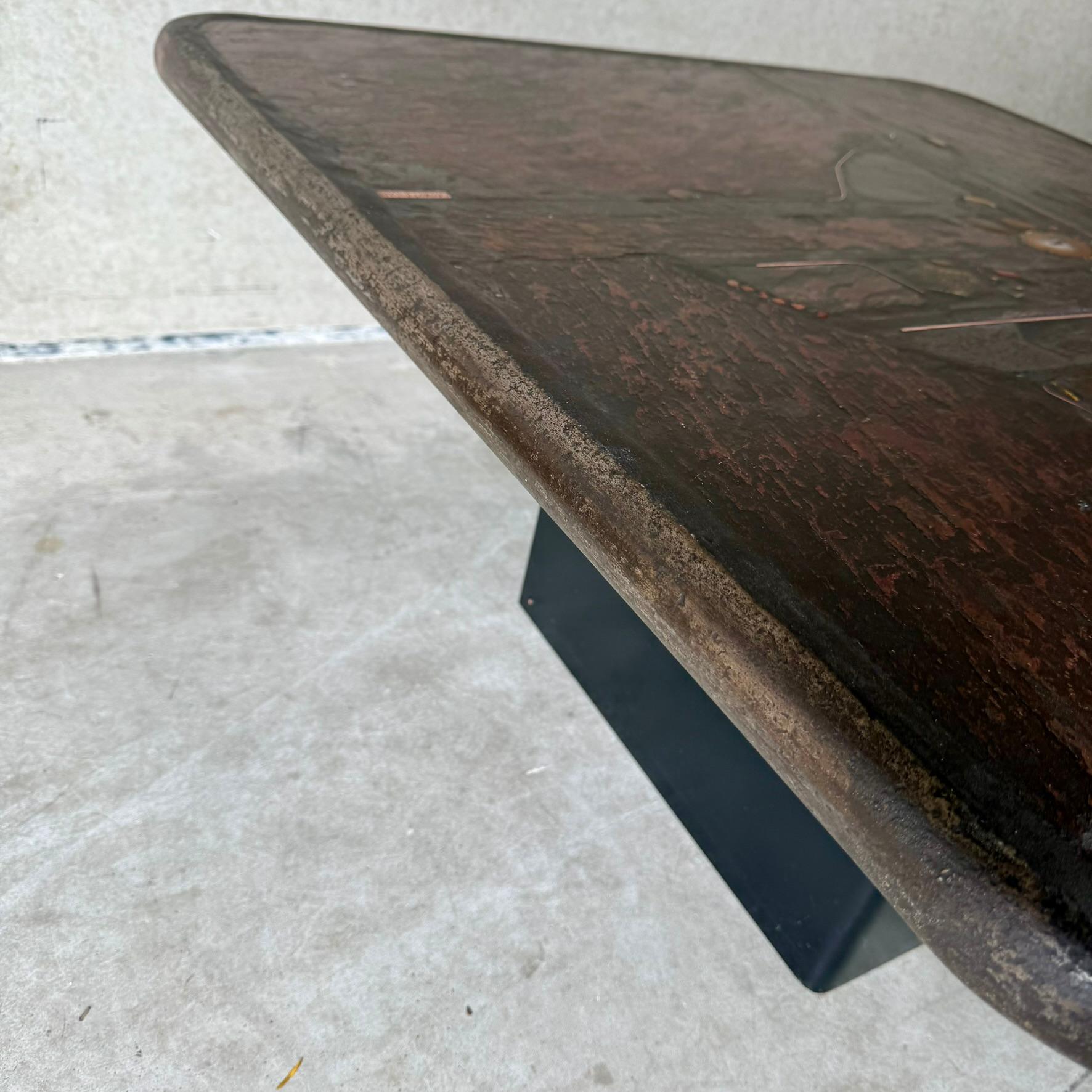 Quadratischer Couchtisch aus Schieferstein-Achat des Bildhauers Paul Kingma, Niederlande 1990 im Angebot 9