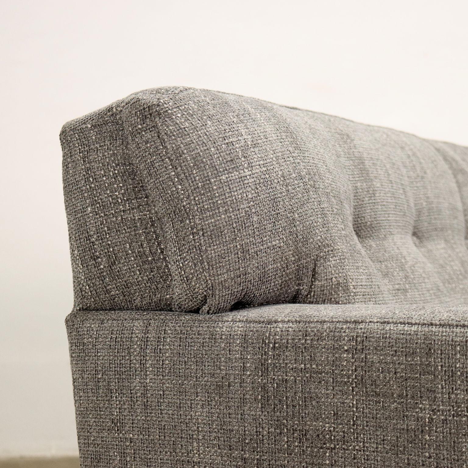 Italian Square Sofa by M. Zanuso for Arflex Fabric Italy 1970s-1980s 