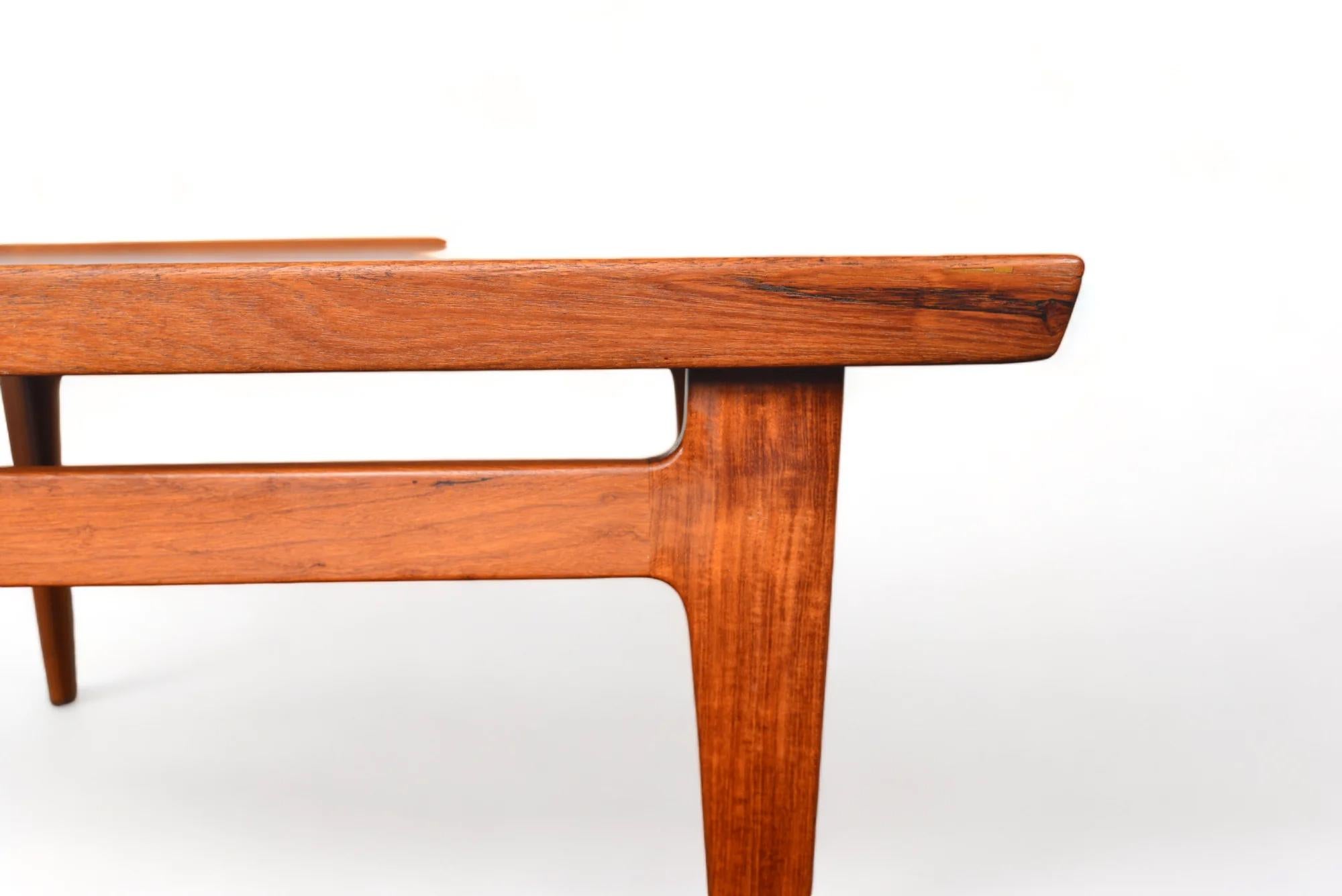 Square Solid Teak Coffee Table By Finn Juhl For Sale 1
