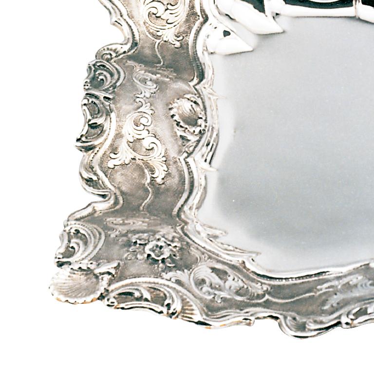 Bandeja cuadrada de plata de ley, Made in Italy Italiano en venta