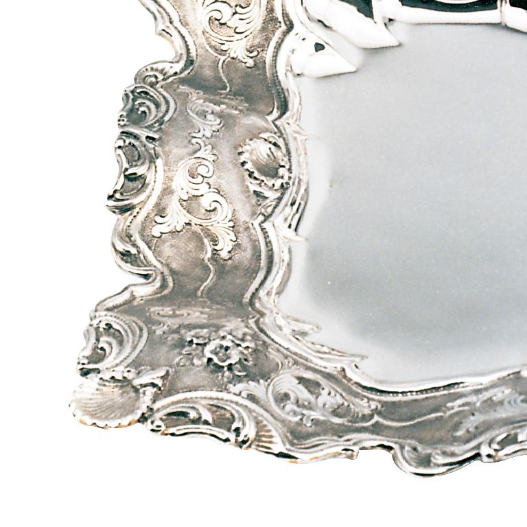 Italian Square, Sterling Silver Tray, Made in Italy For Sale