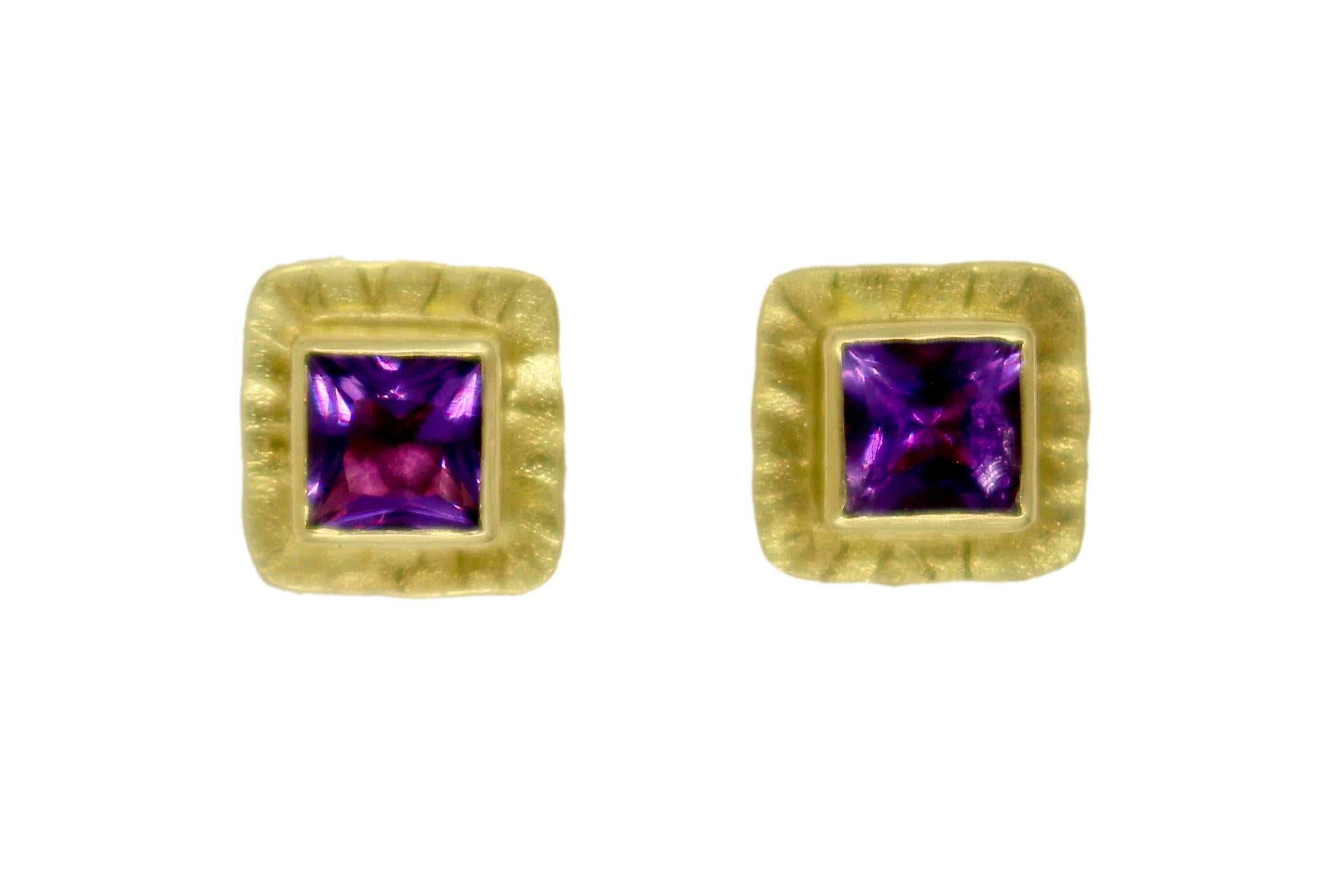 Amethyst Stud Earrings For Sale