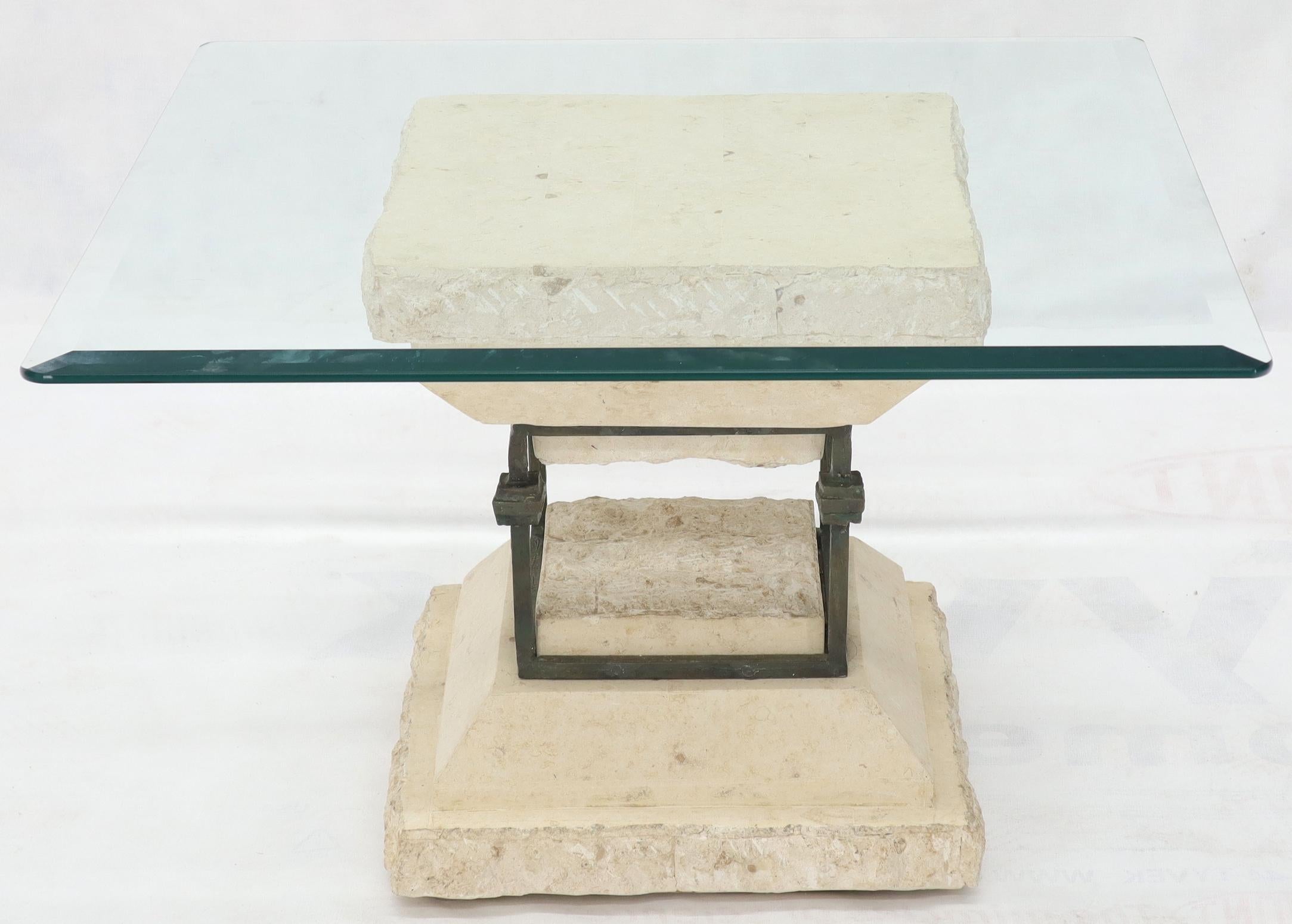stone base coffee table