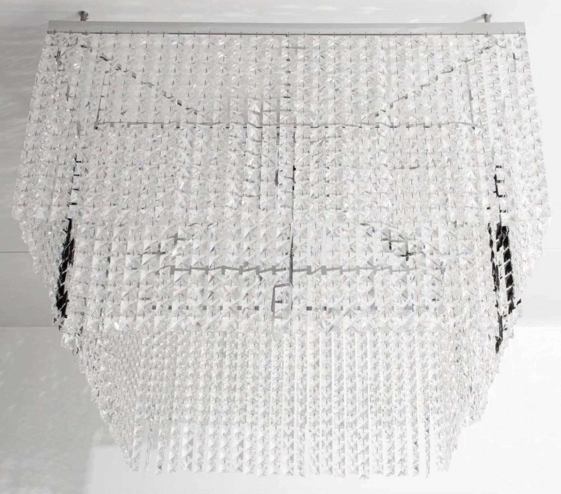 Swarovski Crystal Chandeliers by Fendi Casa, a pair For Sale 3
