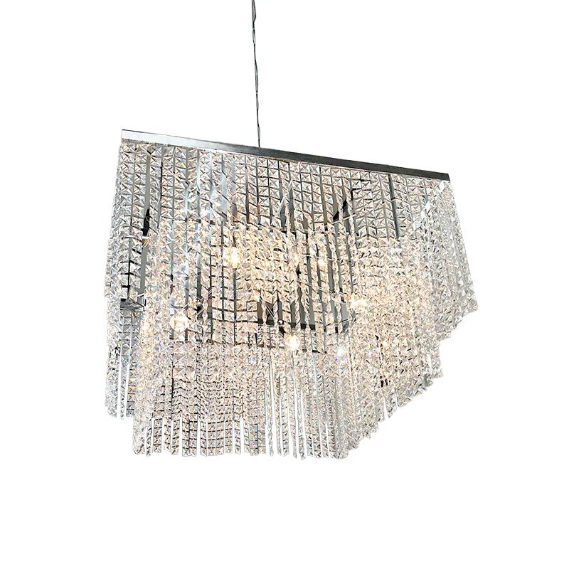 Post-Modern Swarovski Crystal Chandeliers by Fendi Casa, a pair For Sale