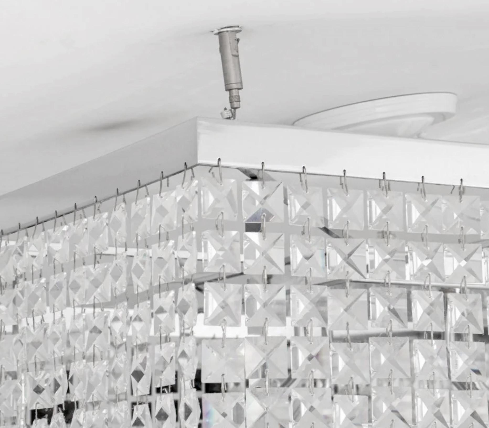 Swarovski Crystal Chandeliers by Fendi Casa, a pair In Good Condition For Sale In Wichita, KS