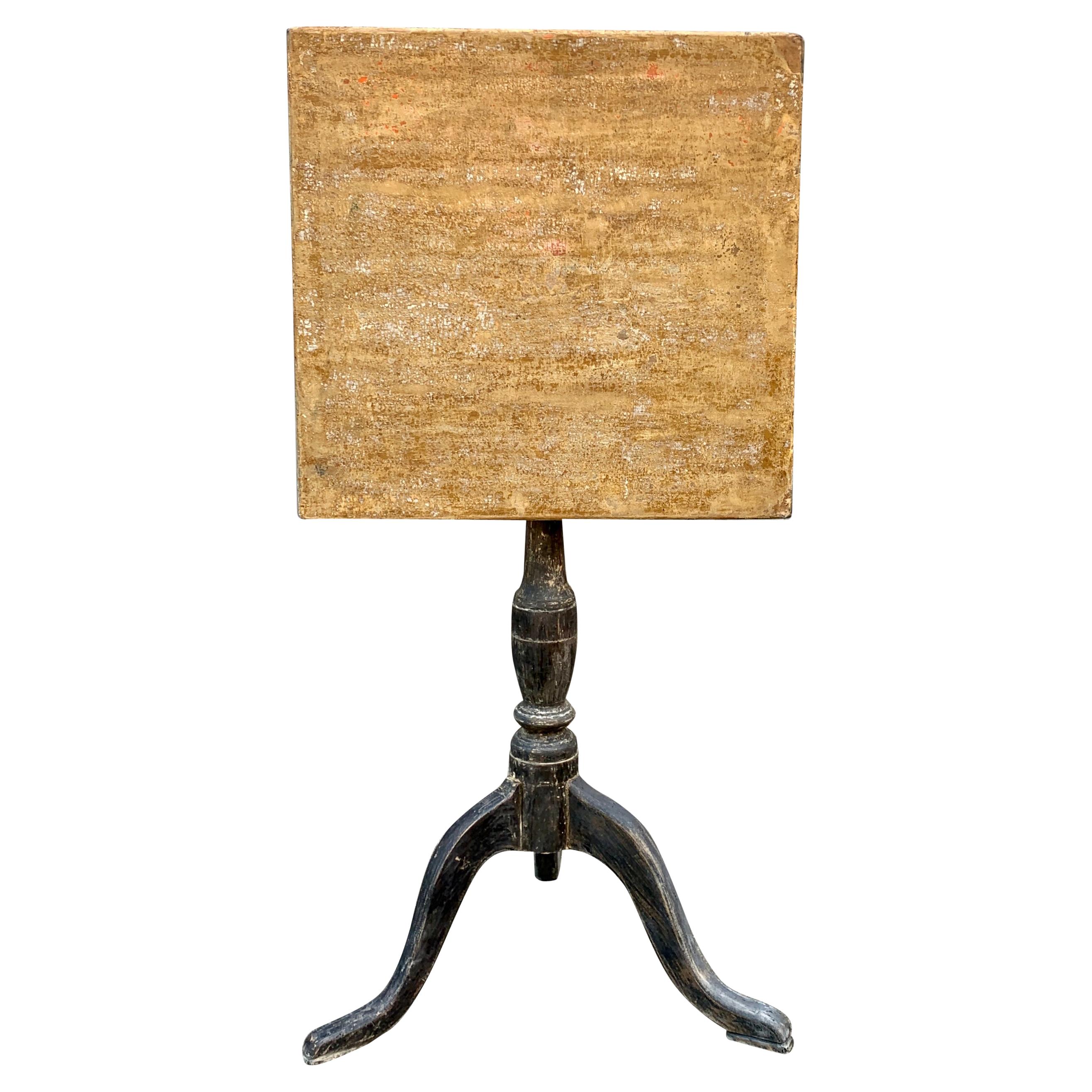 Square Swedish Gustavian Painted Tilt-Top Table, circa 1800