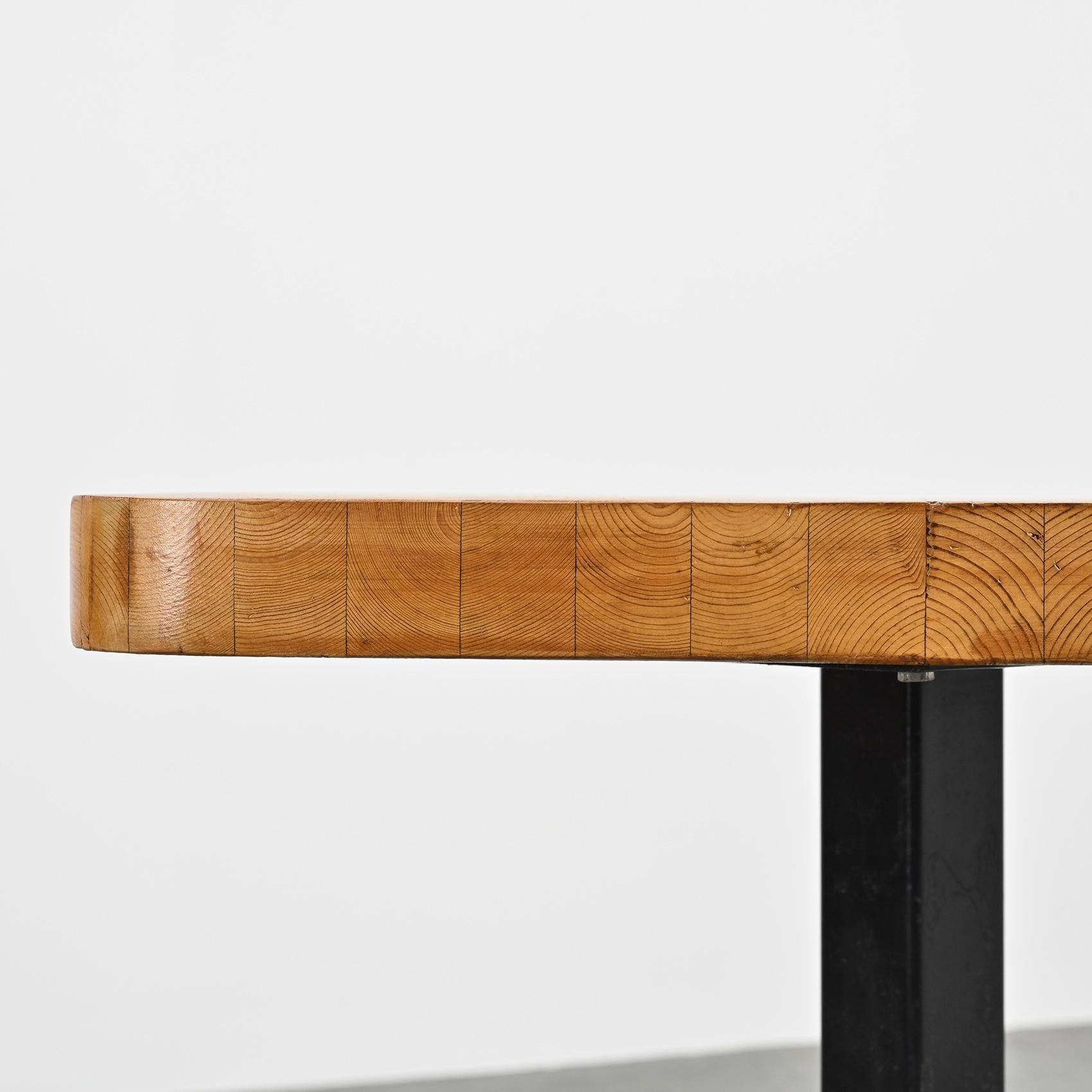 20th Century Square Table by Charlotte Perriand for Les Arcs, circa 1973 For Sale