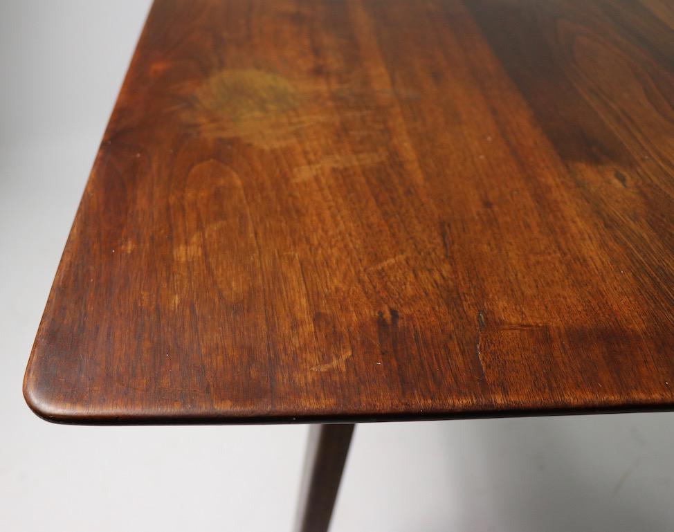 Walnut Square Table by Jens Risom For Sale