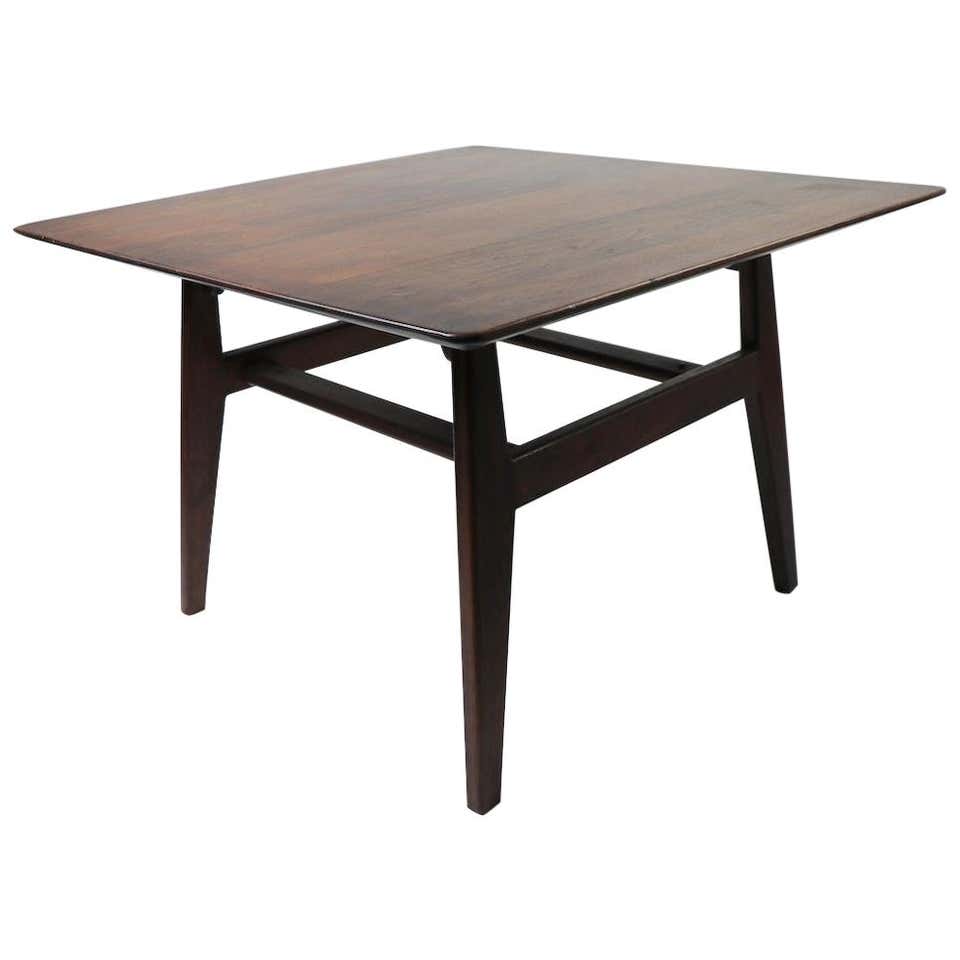 Mid-Century Modern Floating Top Walnut Side Table by Jens Risom For ...
