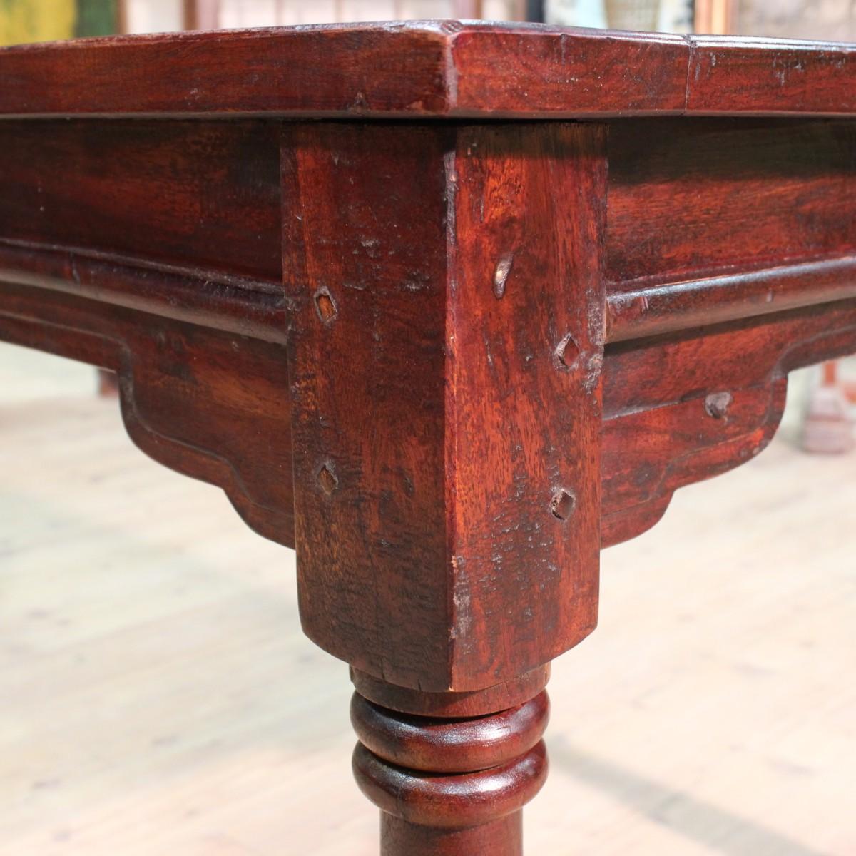 Square Table in Carved Wood, 20th Century For Sale 9