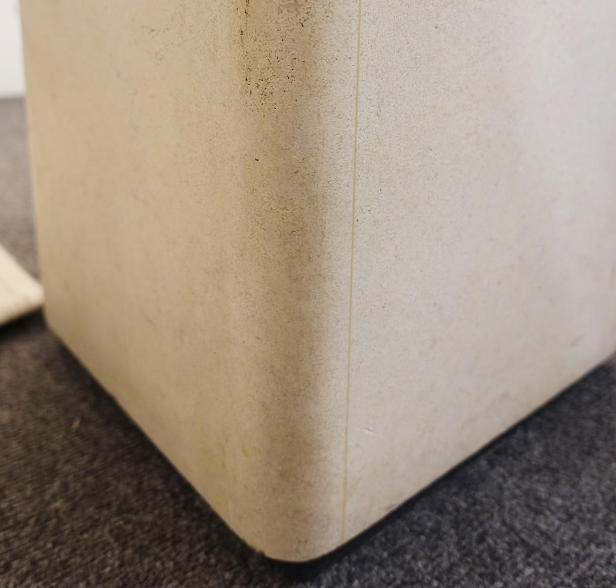 Late 20th Century Square Table in Travertine, circa 1970s