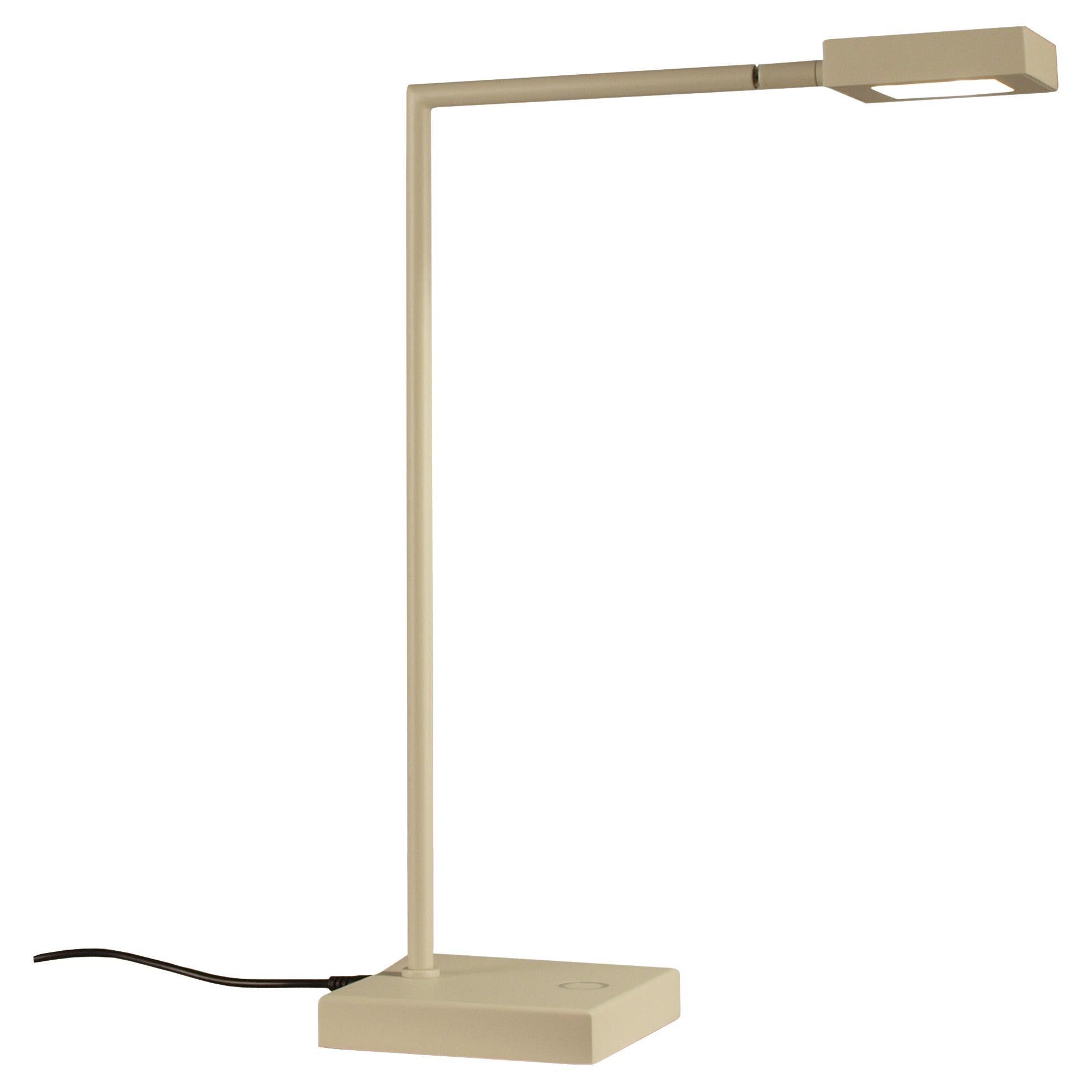 Lampe de table carrée « White » en vente