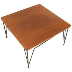 Square Teak Coffee Table by Cerutti, 1950s Square Teak Coffee Table by Cerutti, 1950s