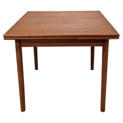 Square Teak Dining Table w Two Hidden Leaves - 022427 Vintage Danish Mid Century