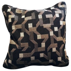 Square Throw Pillow in Dedar Pachisi Fabric