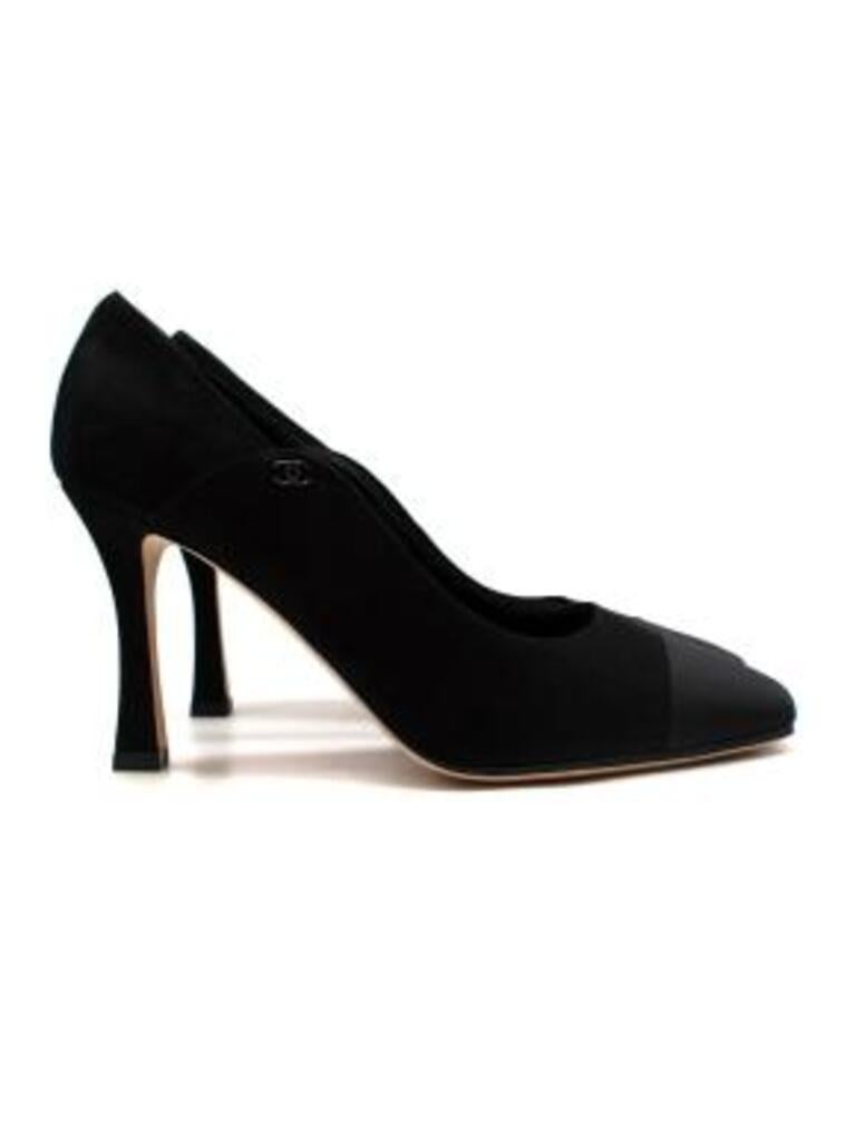Square Toe Velvet Heeled Pumps For Sale at 1stDibs