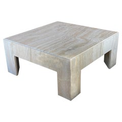 Square Travertine Cocktail Table