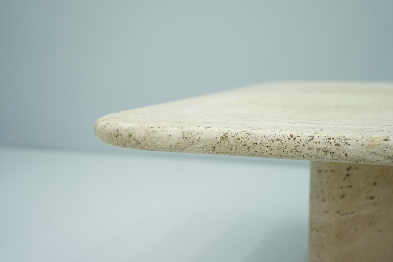 Square Travertine Coffee Table, Italy, 1970s 6