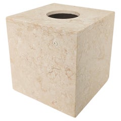 Square Travertine Stone Tissue Box Holder