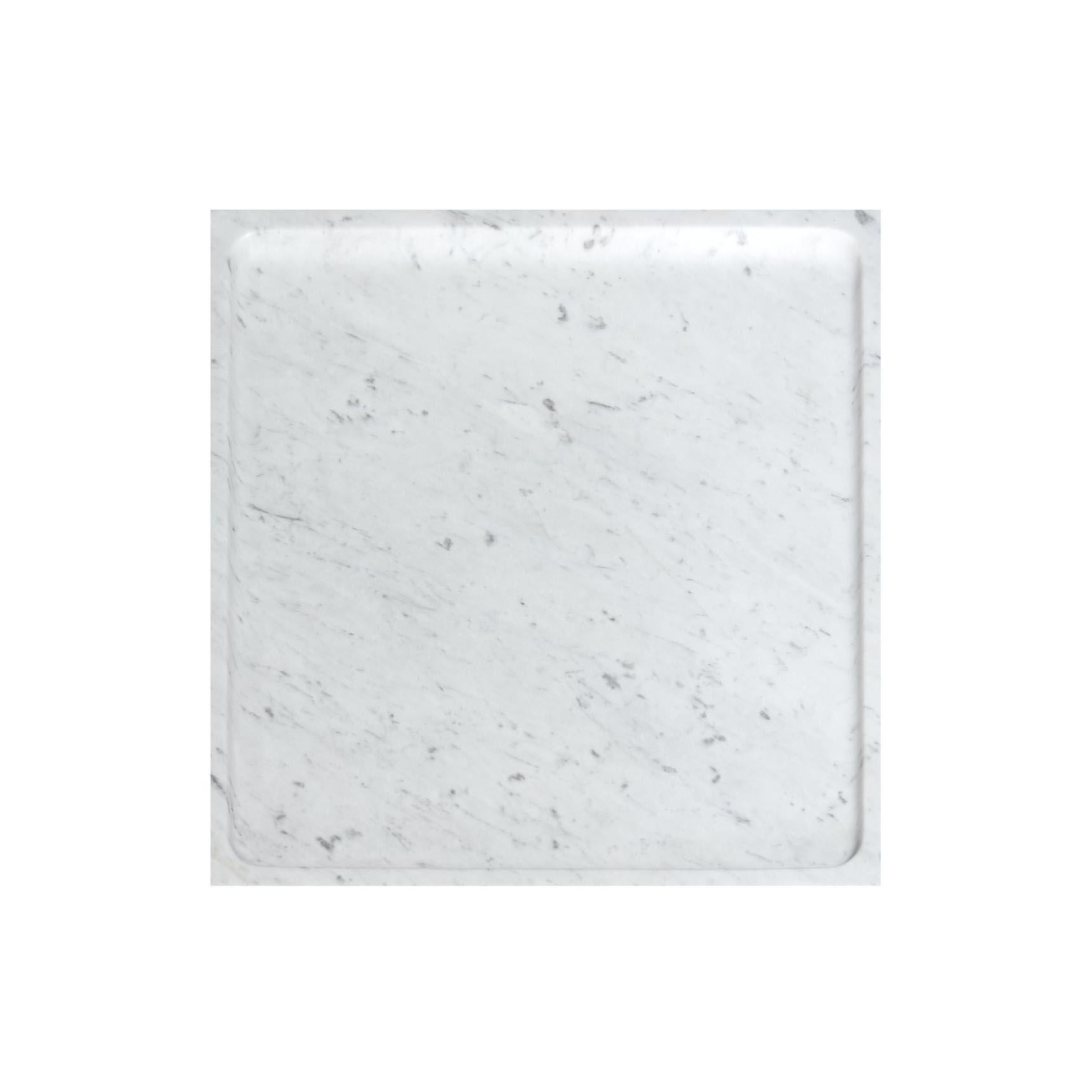 Quadratisches Tablett – Carrara-Marmor im Zustand „Neu“ im Angebot in Monte-Serzedo, 13