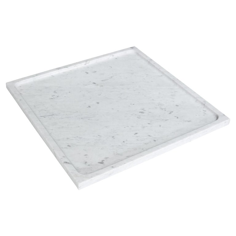 Square Tray Carrara Marble For Sale at 1stDibs