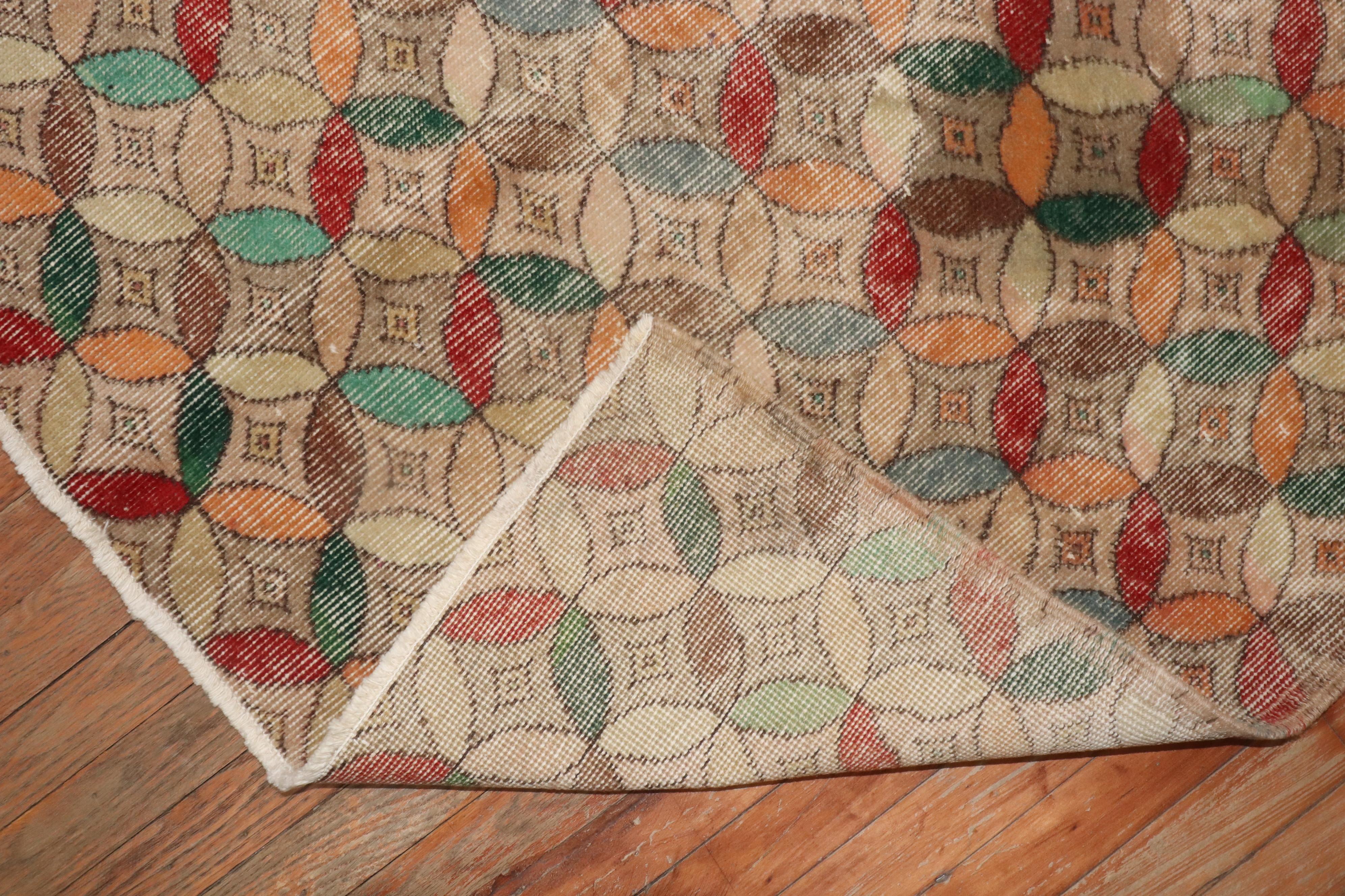 Quadratischer türkischer Deko-Teppich (Wolle) im Angebot