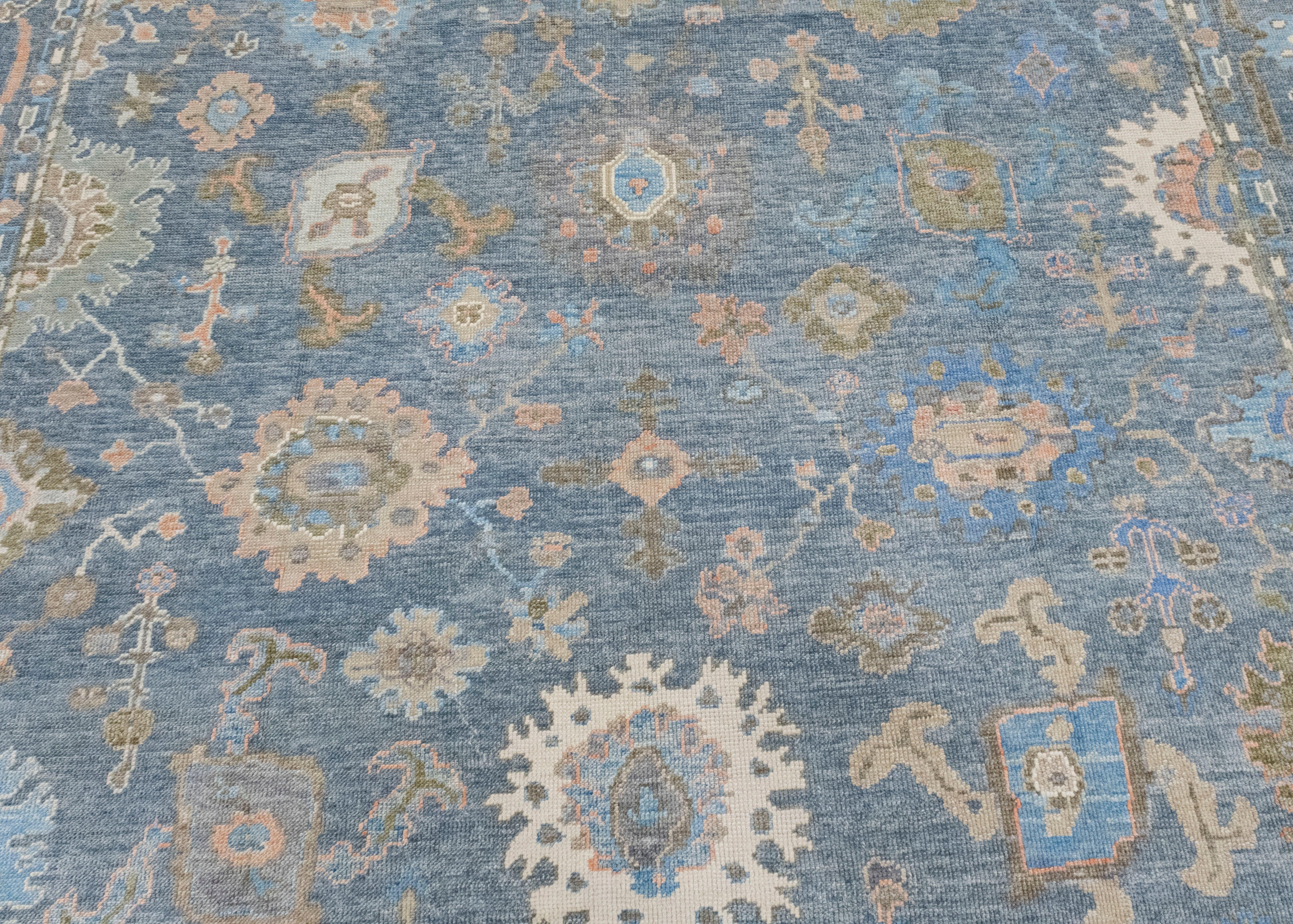 Quadratischer türkischer Oushak-Teppich 10' x 10'1
