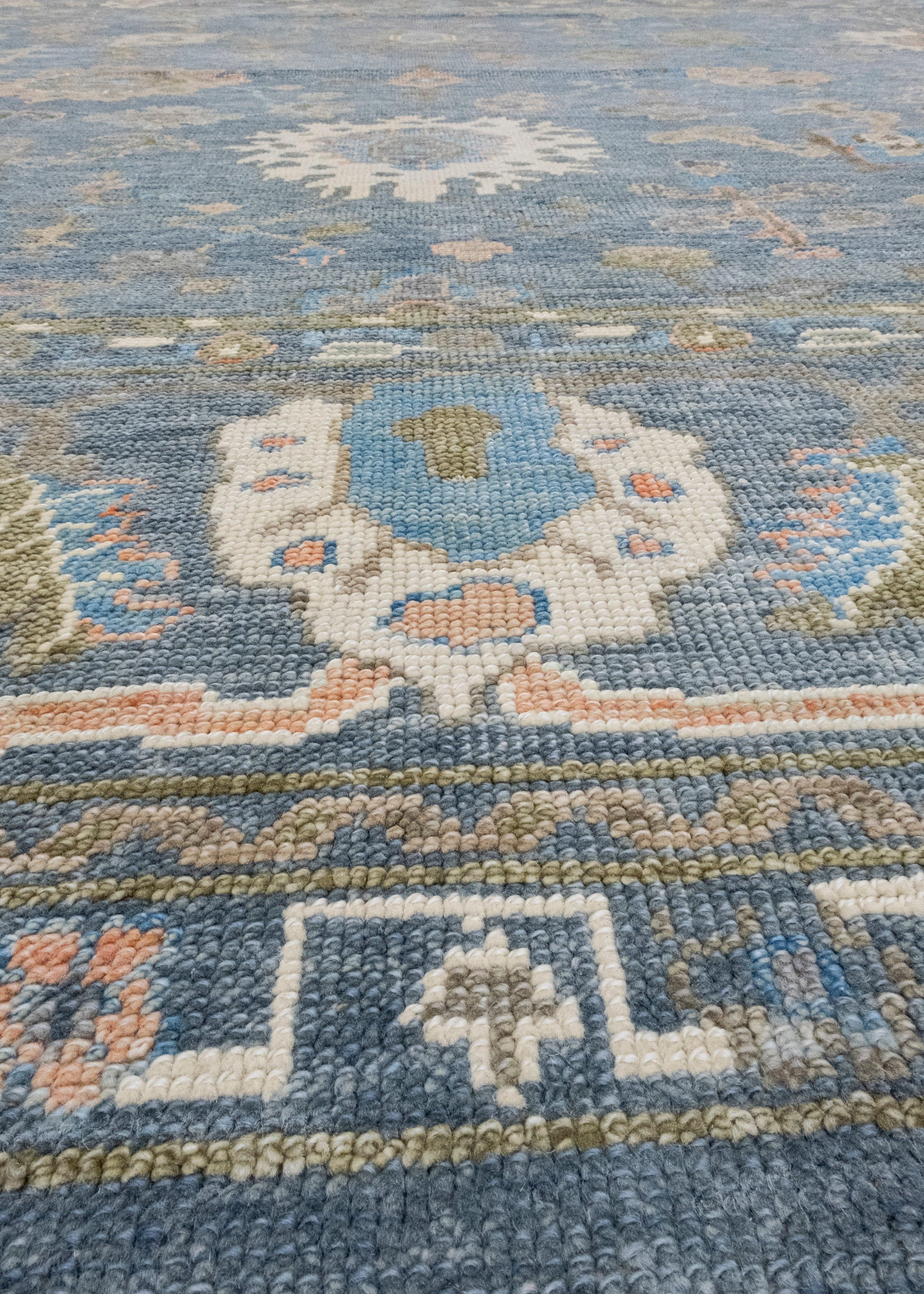 Quadratischer türkischer Oushak-Teppich 10' x 10'1