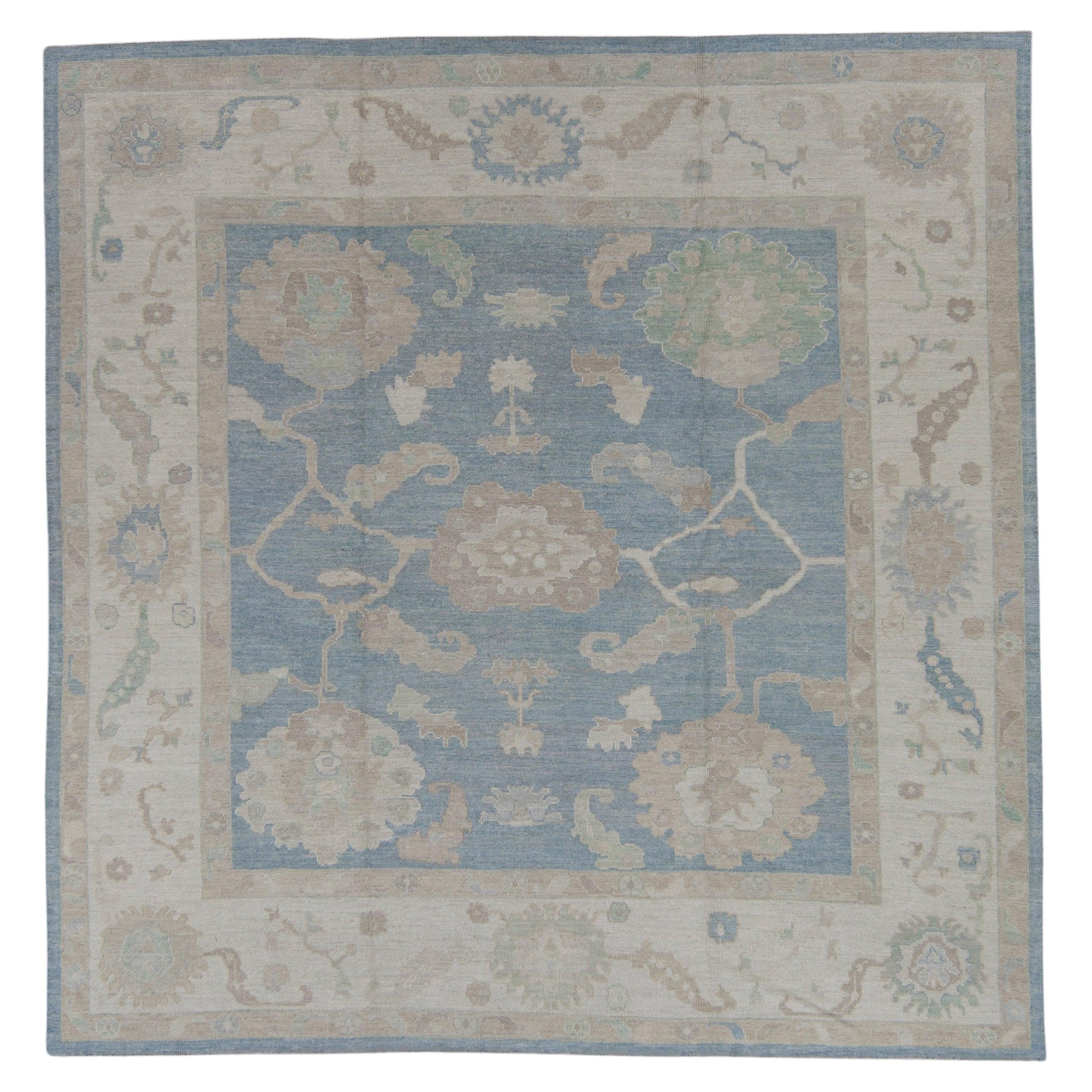 Quadratischer türkischer Oushak-Teppich 10' x 10'2" #11634