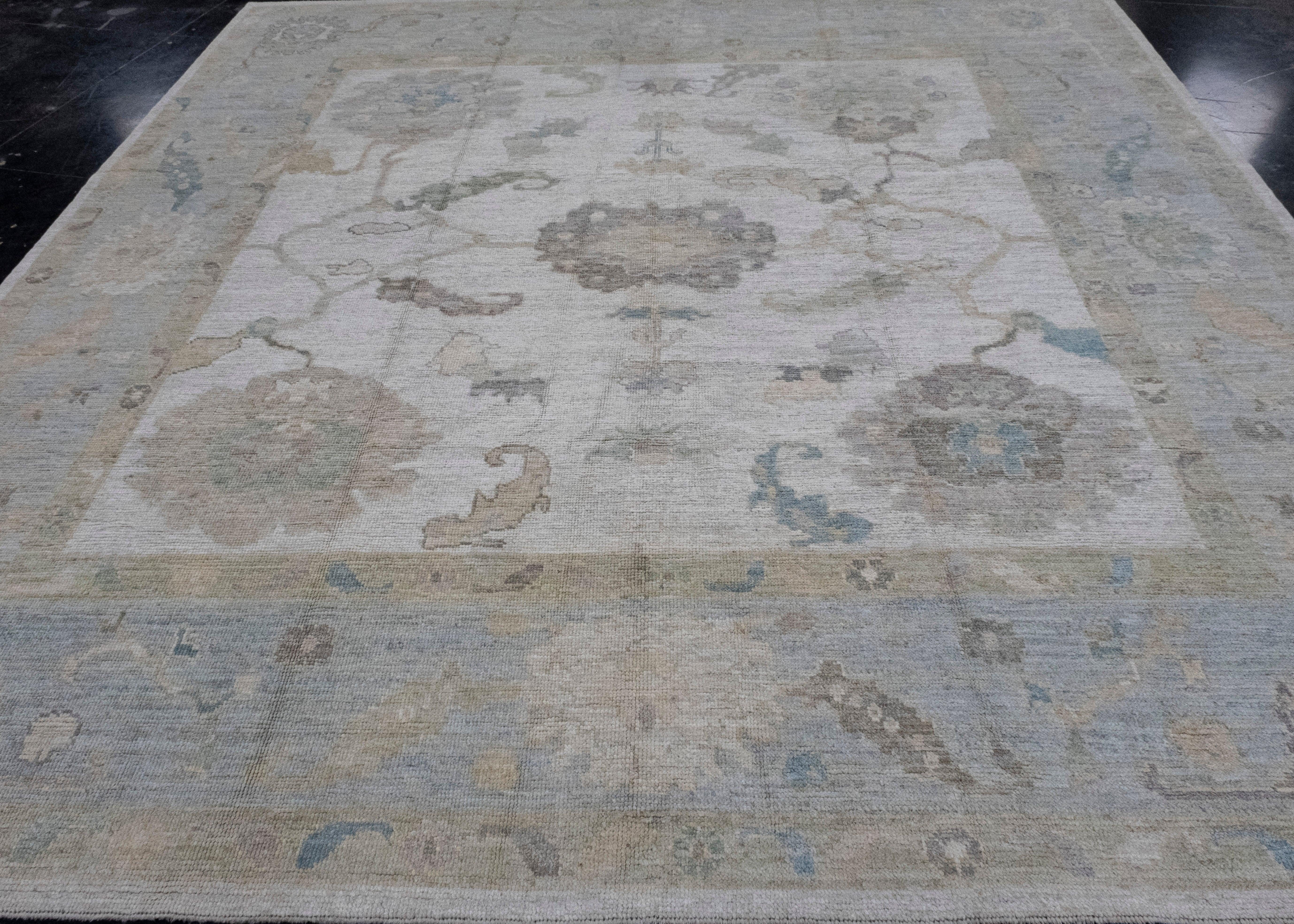 Square Turkish Oushak Rug 10' x 10'4