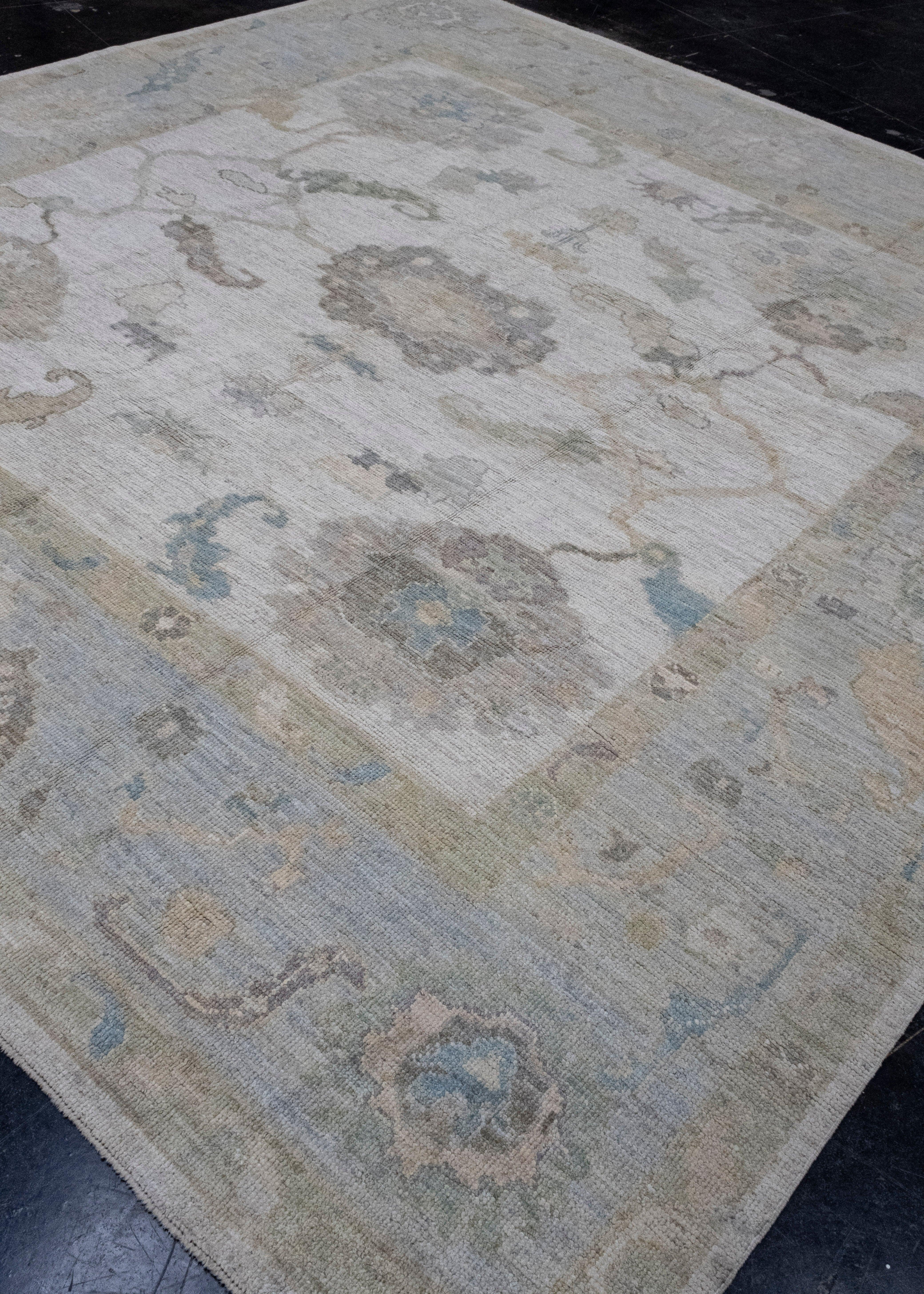 Square Turkish Oushak Rug 10' x 10'4
