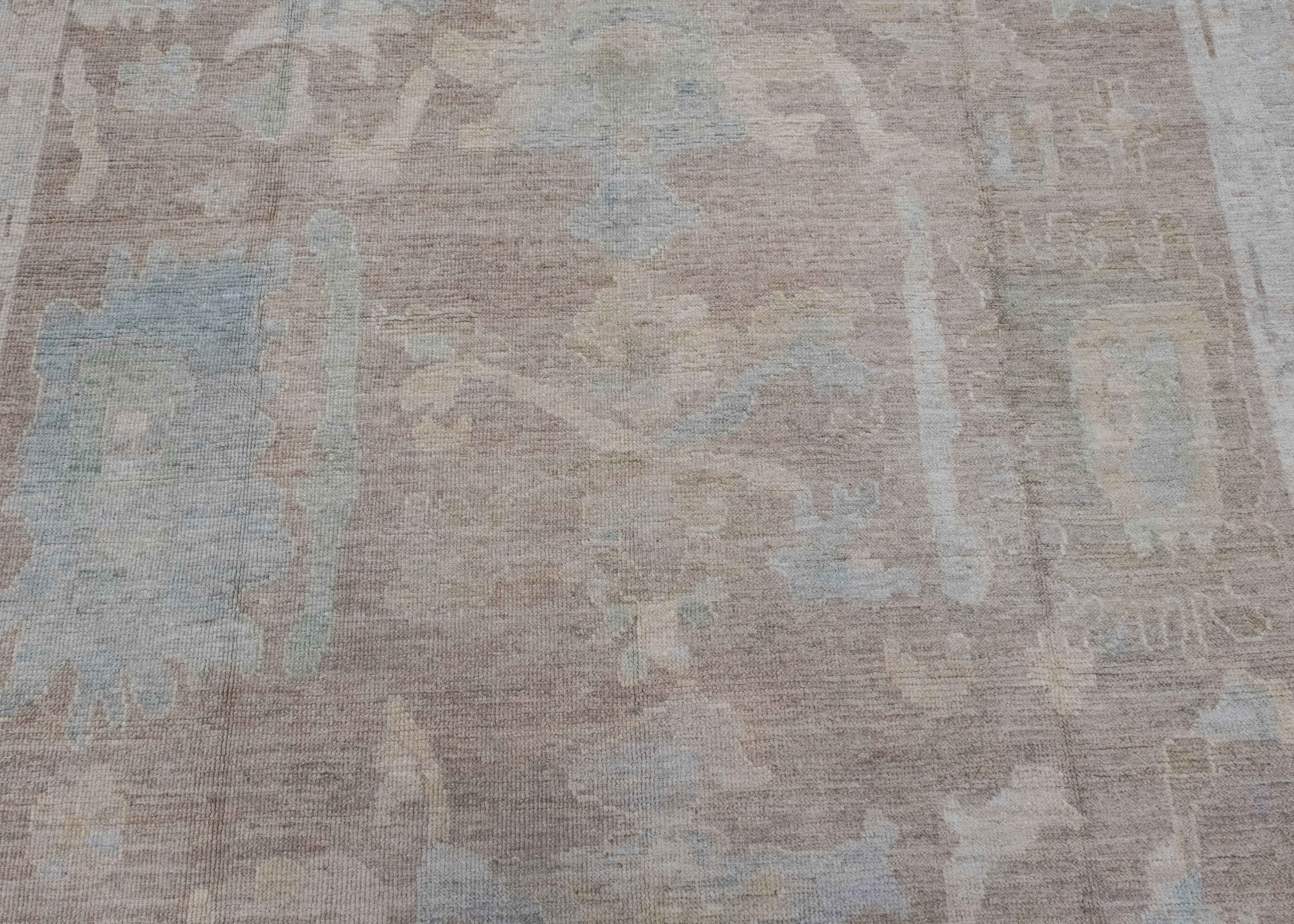 Contemporary Square Turkish Oushak Rug 10' x 10'6
