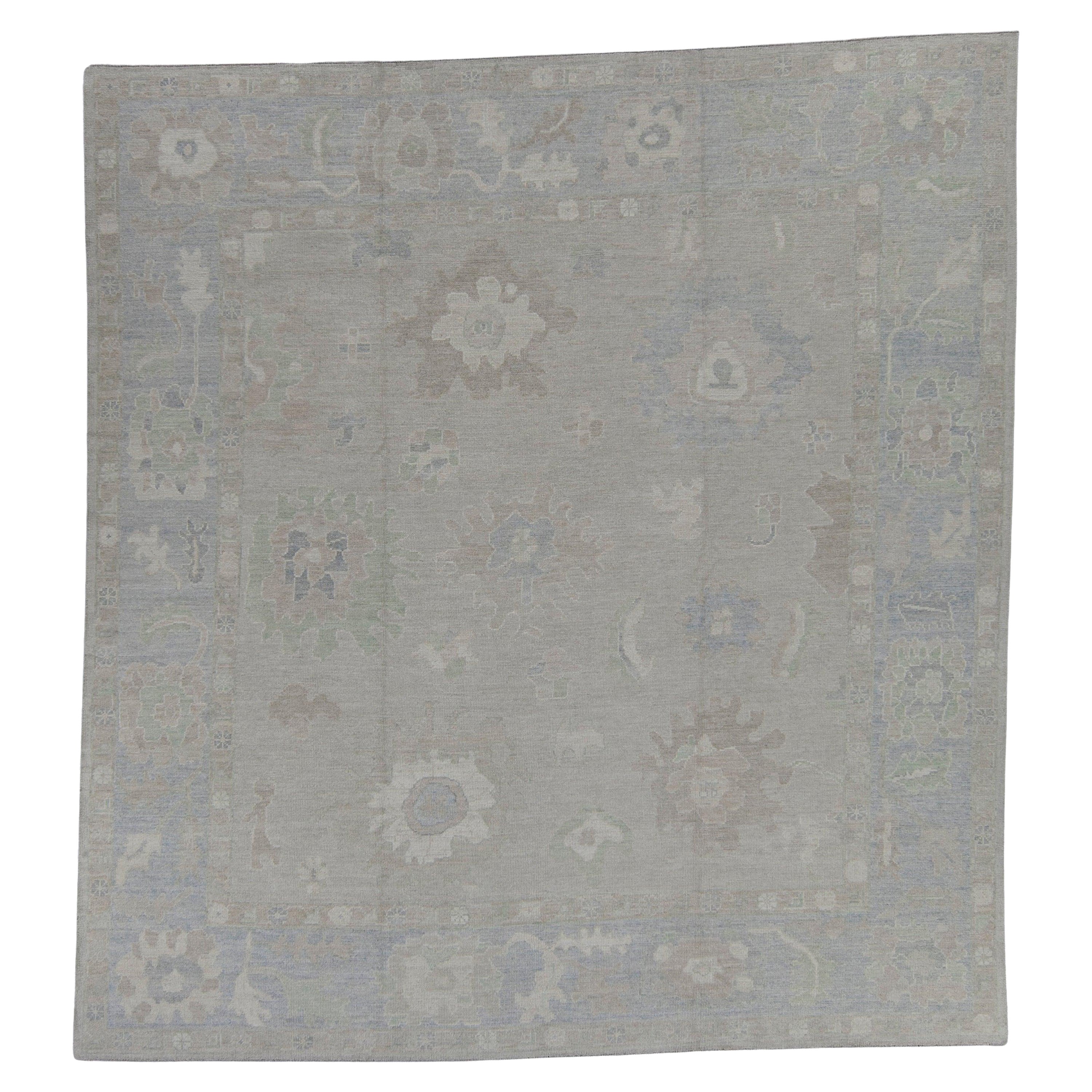 Quadratischer türkischer Oushak-Teppich 10'1" x 10'10" #11710