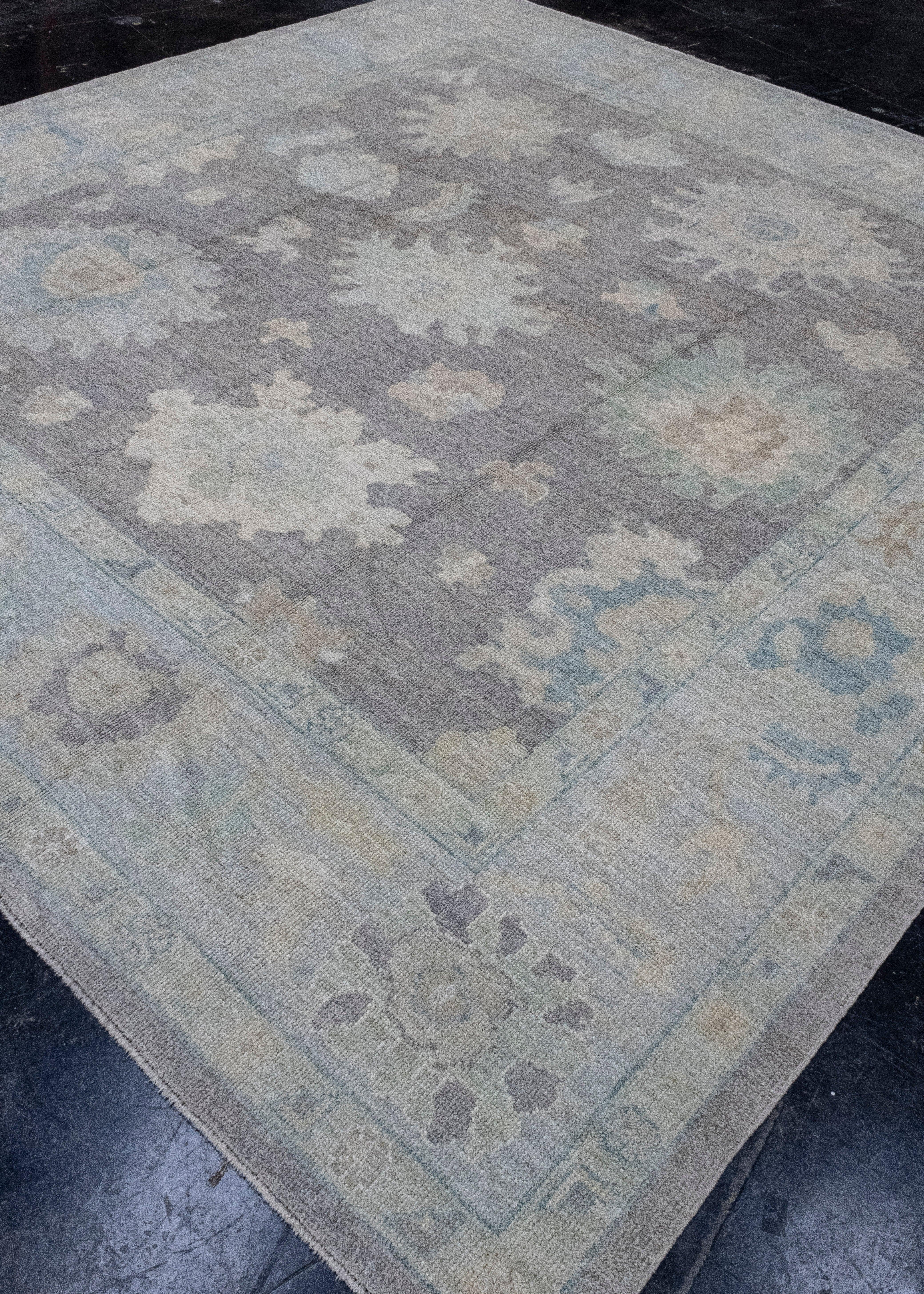 Square Turkish Oushak Rug 10'1