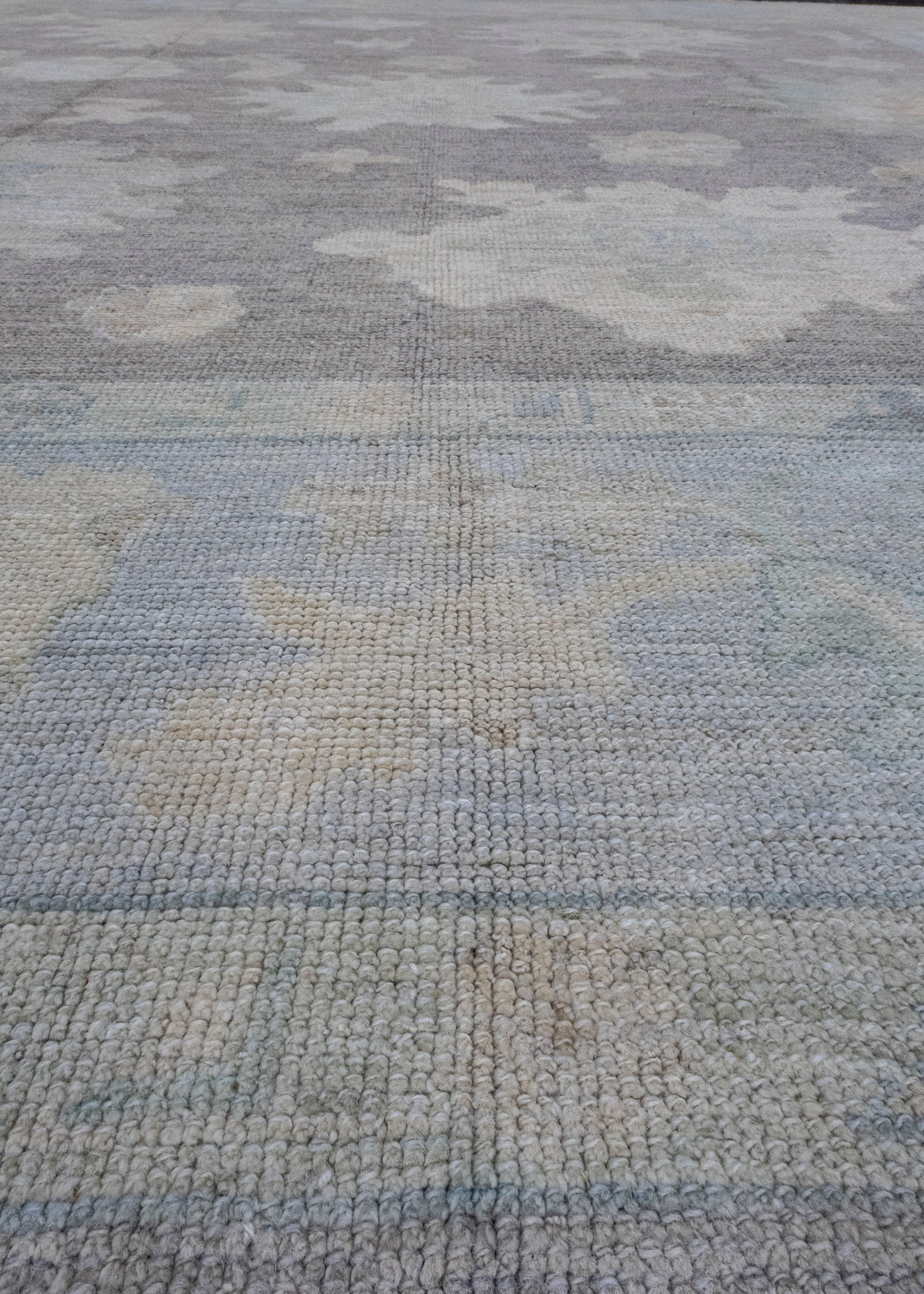Wool Square Turkish Oushak Rug 10'1