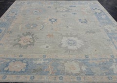 Square Turkish Oushak Rug 10'3" x 10'3" #17287