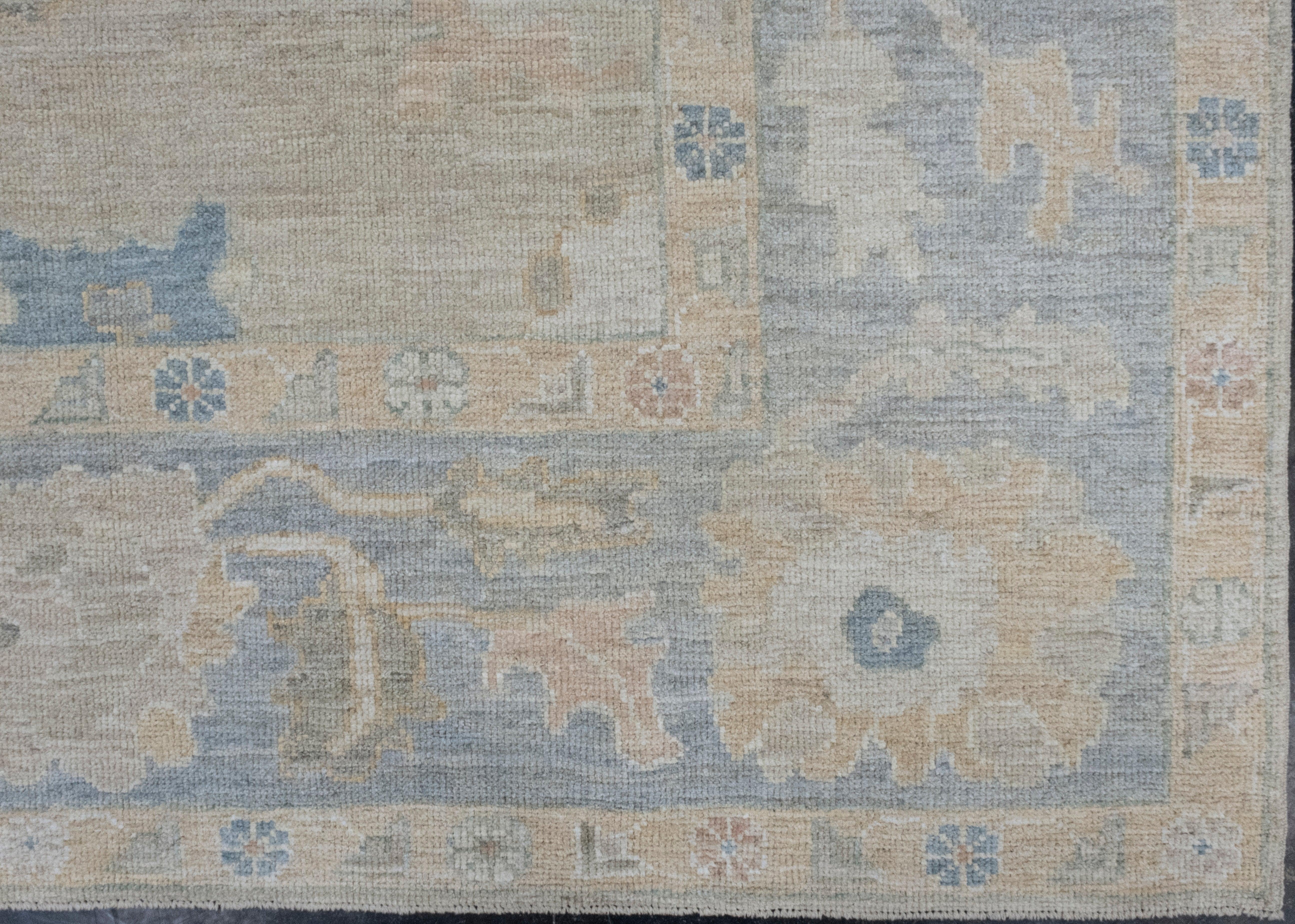 Square Turkish Oushak Rug 10'6