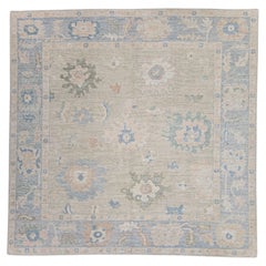 Quadratischer türkischer Oushak-Teppich 10'6" x 10'4" #17370
