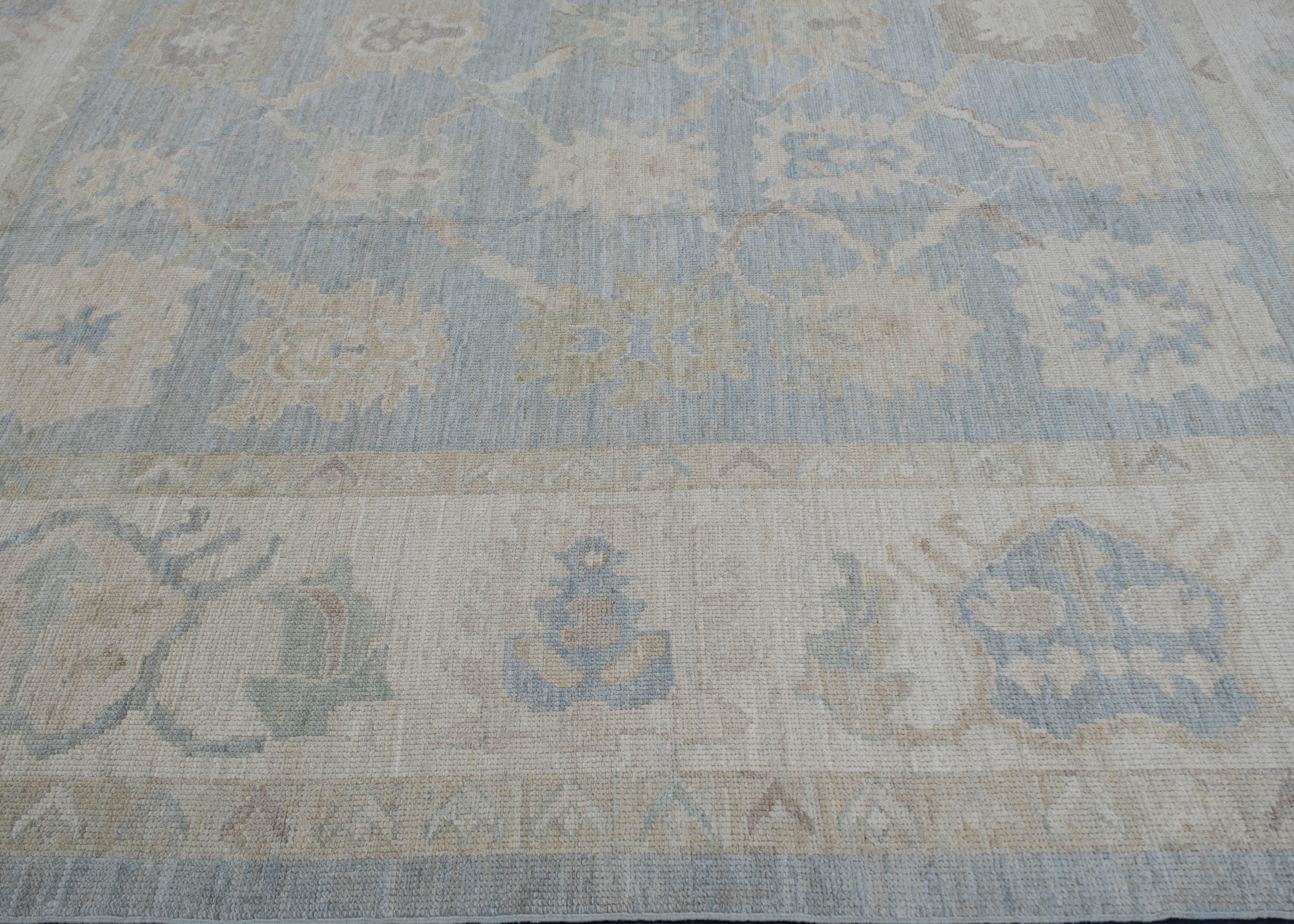 Square Turkish Oushak Rug 11' x 10'6
