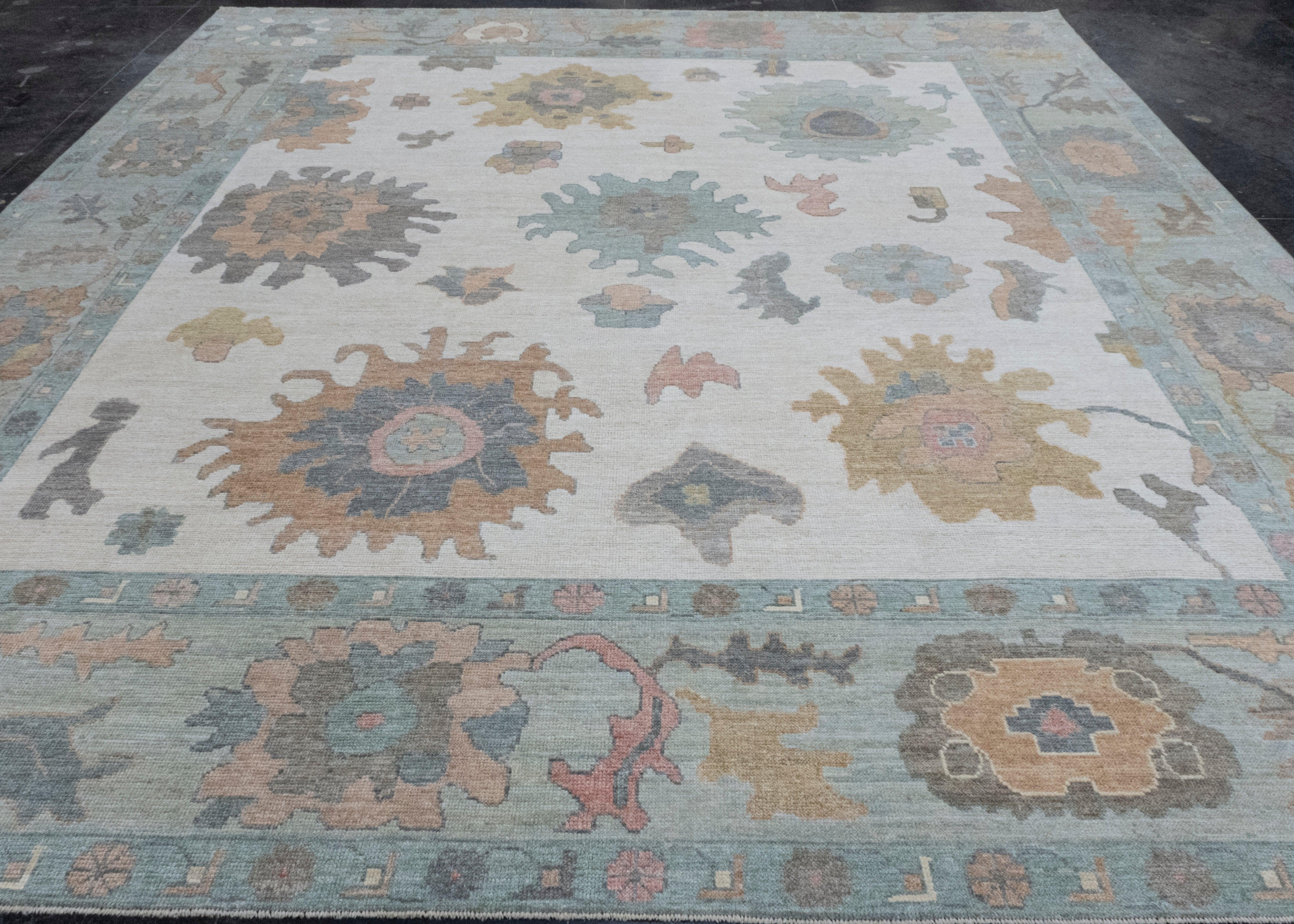 Square Turkish Oushak Rug 11'7