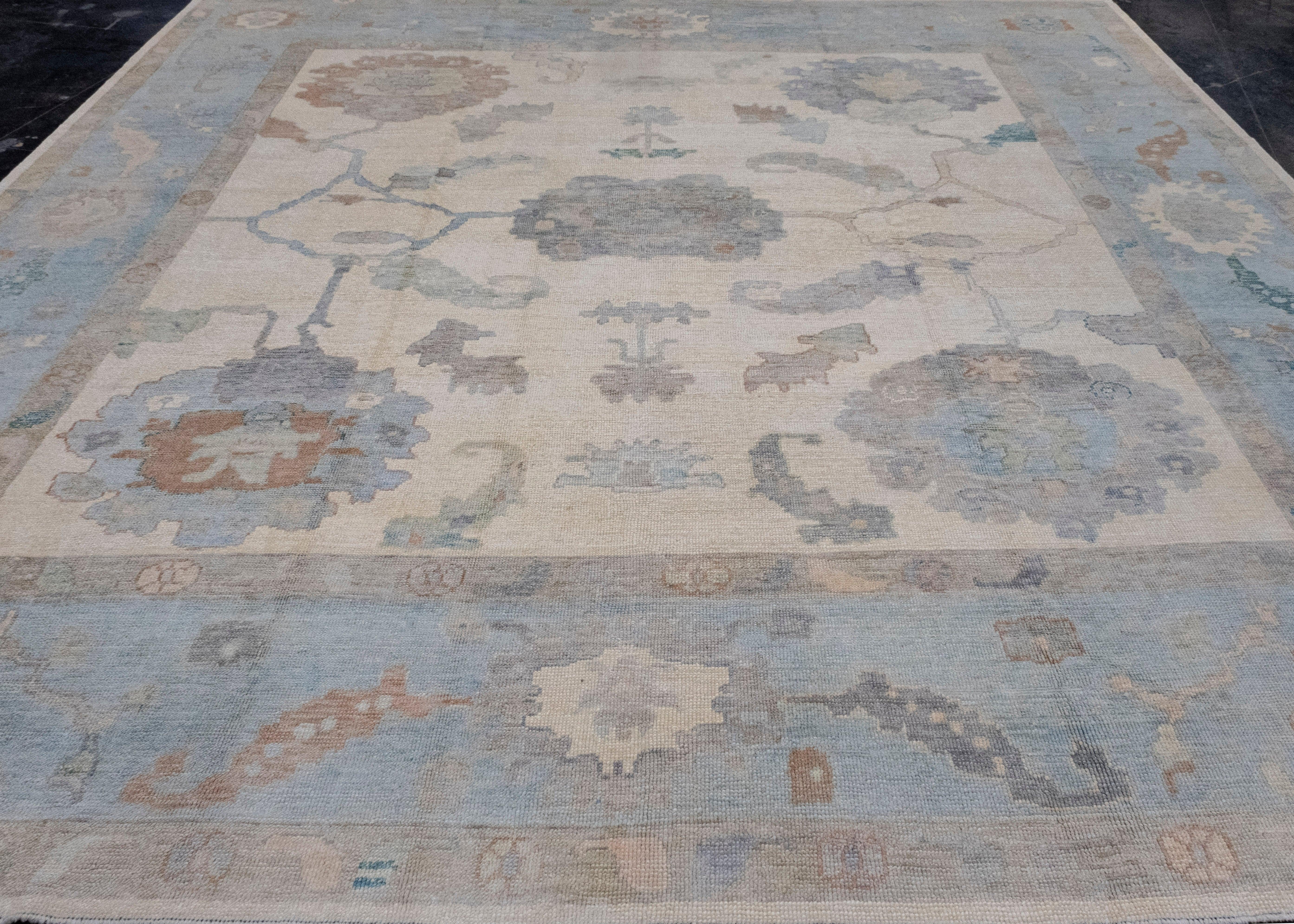 Square Turkish Oushak Rug 11'9