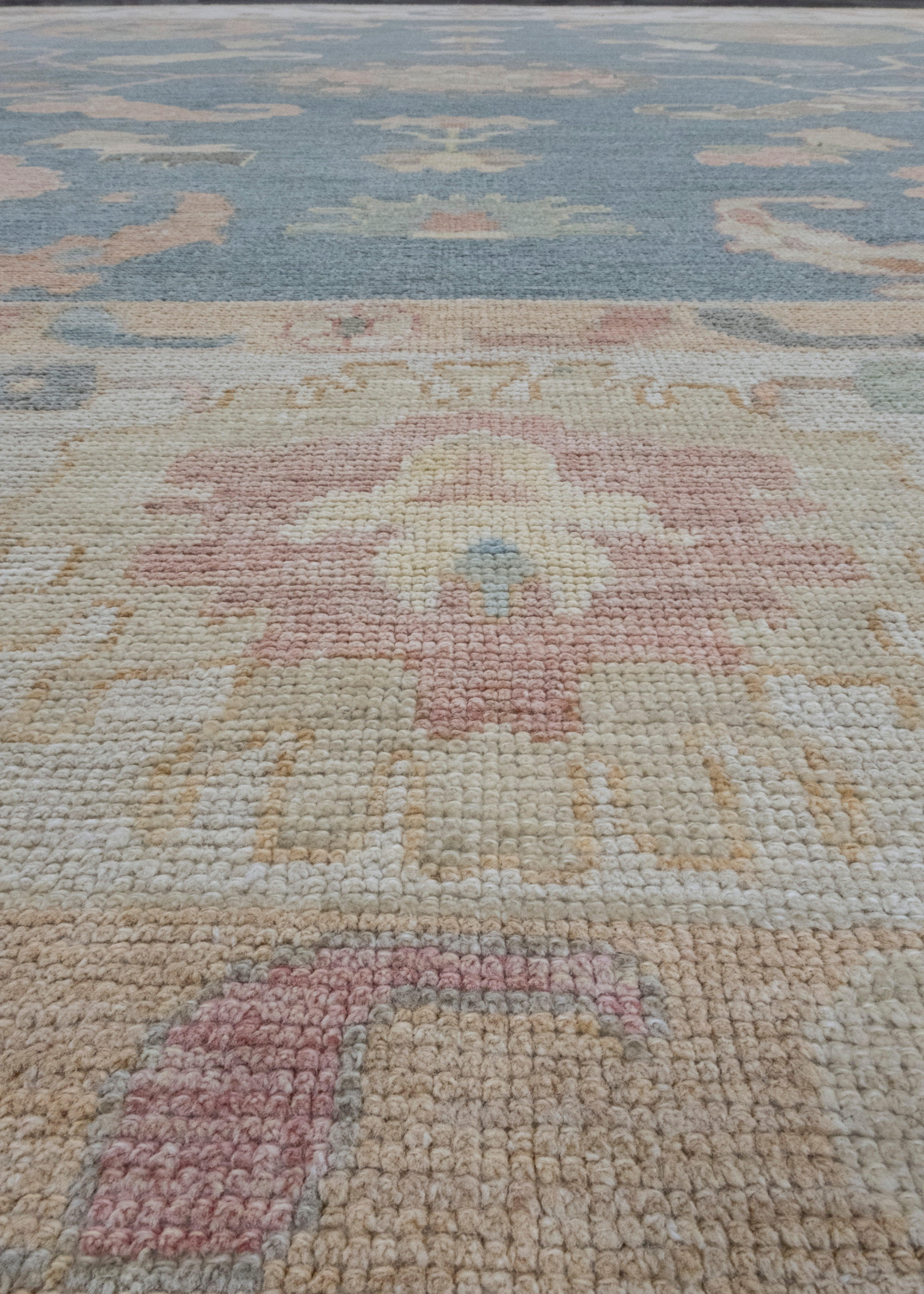 Contemporary Square Turkish Oushak Rug 12' x 12'5