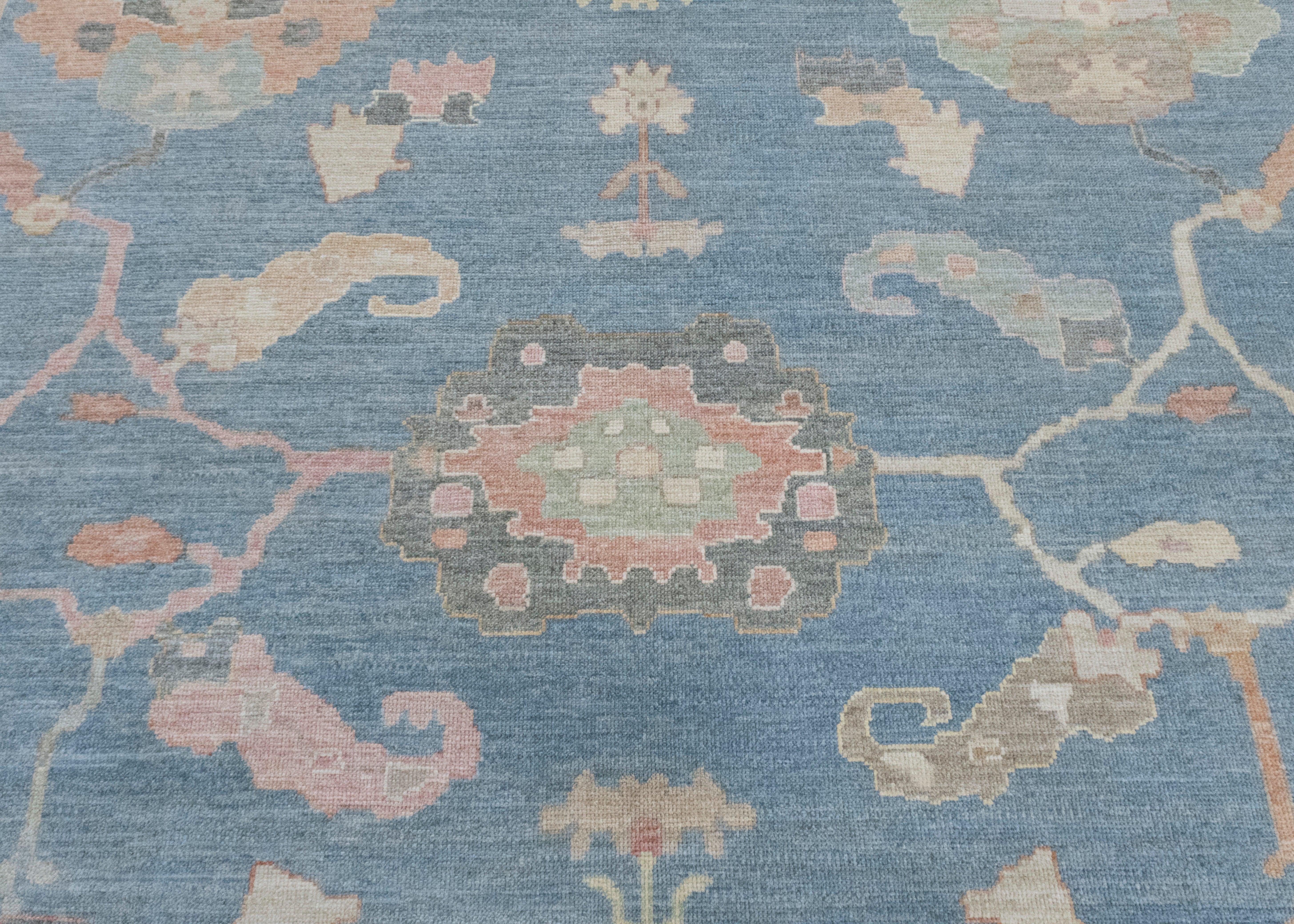 Wool Square Turkish Oushak Rug 12' x 12'5