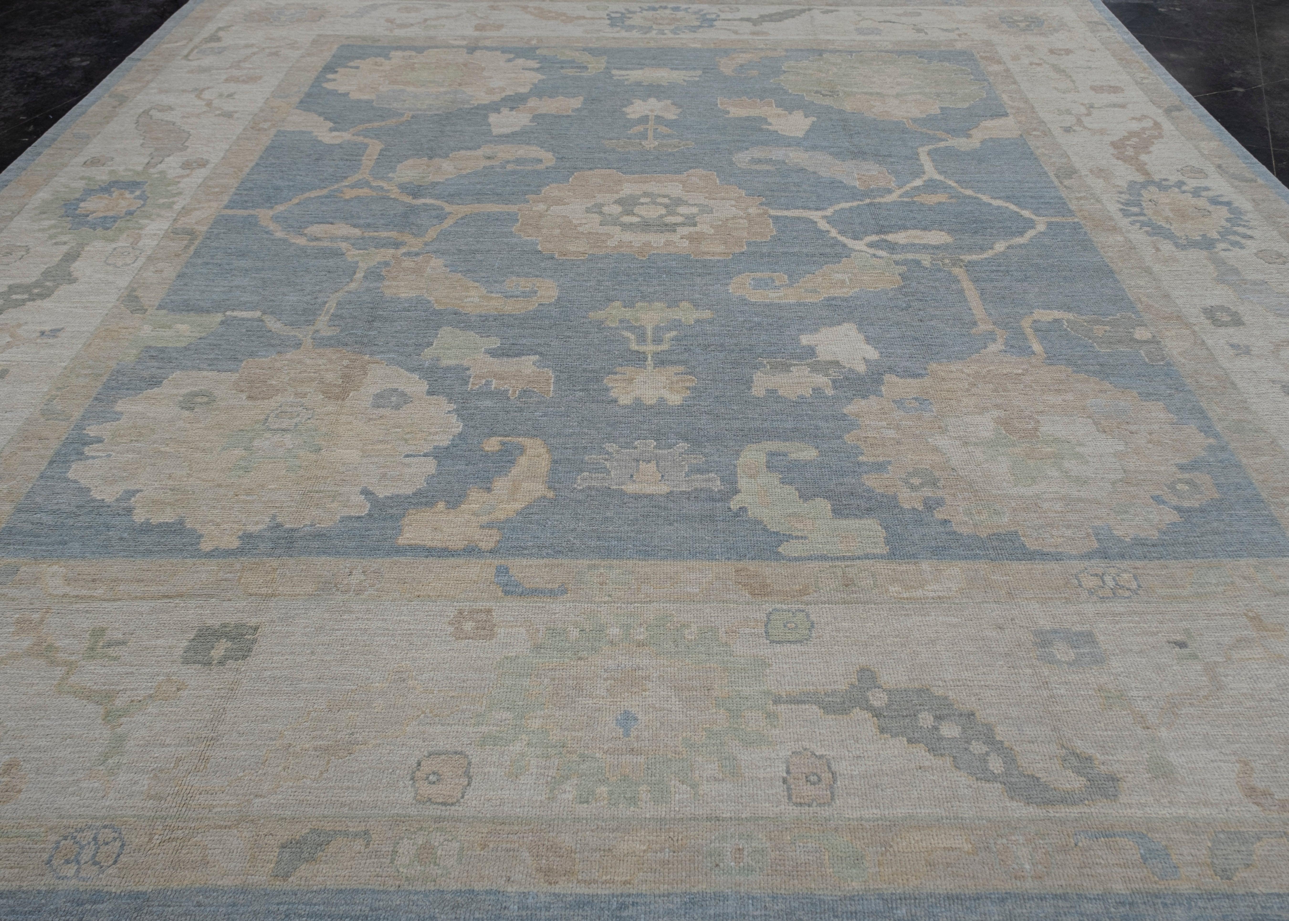 Square Turkish Oushak Rug 12'1