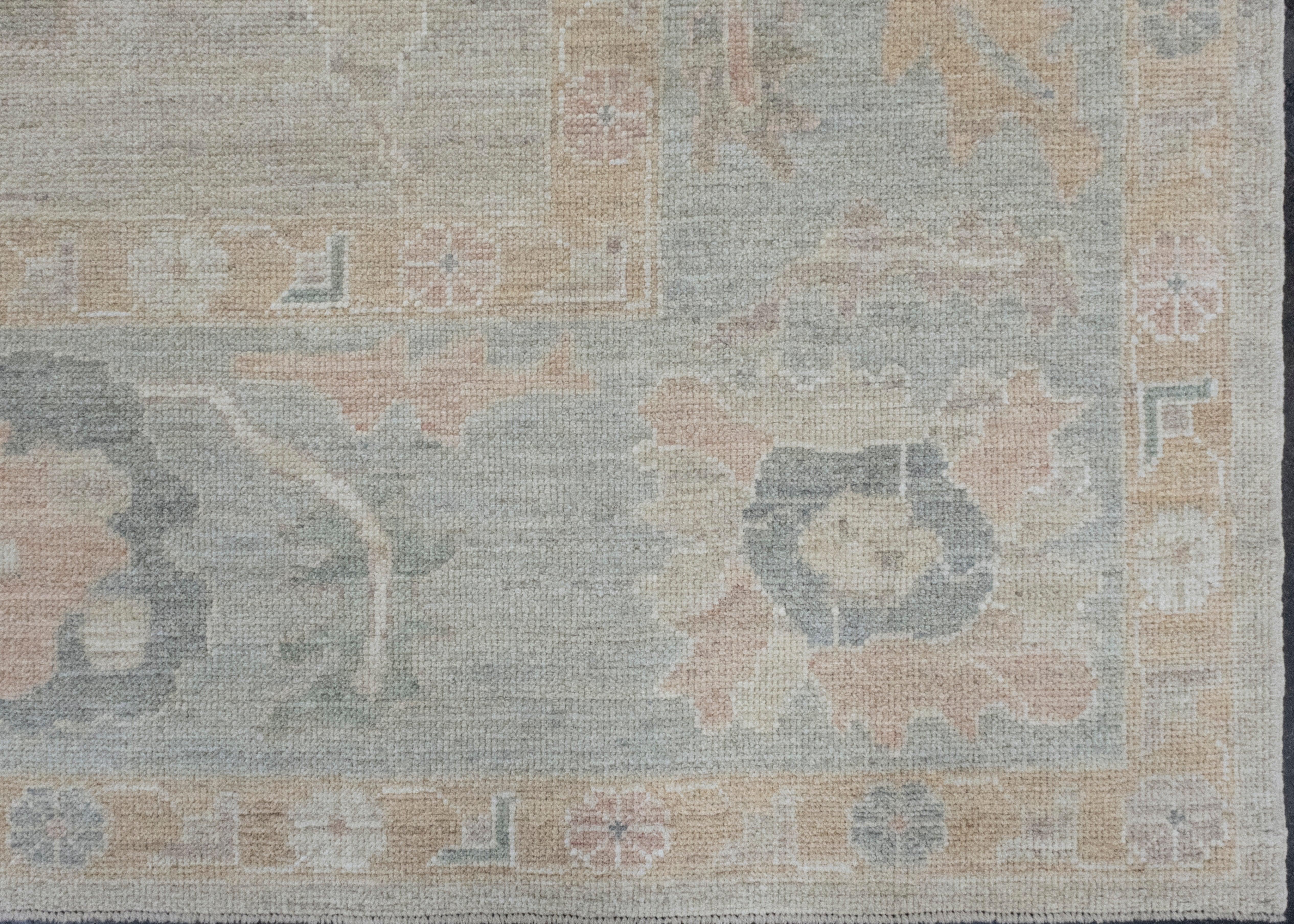 Square Turkish Oushak Rug 12'1