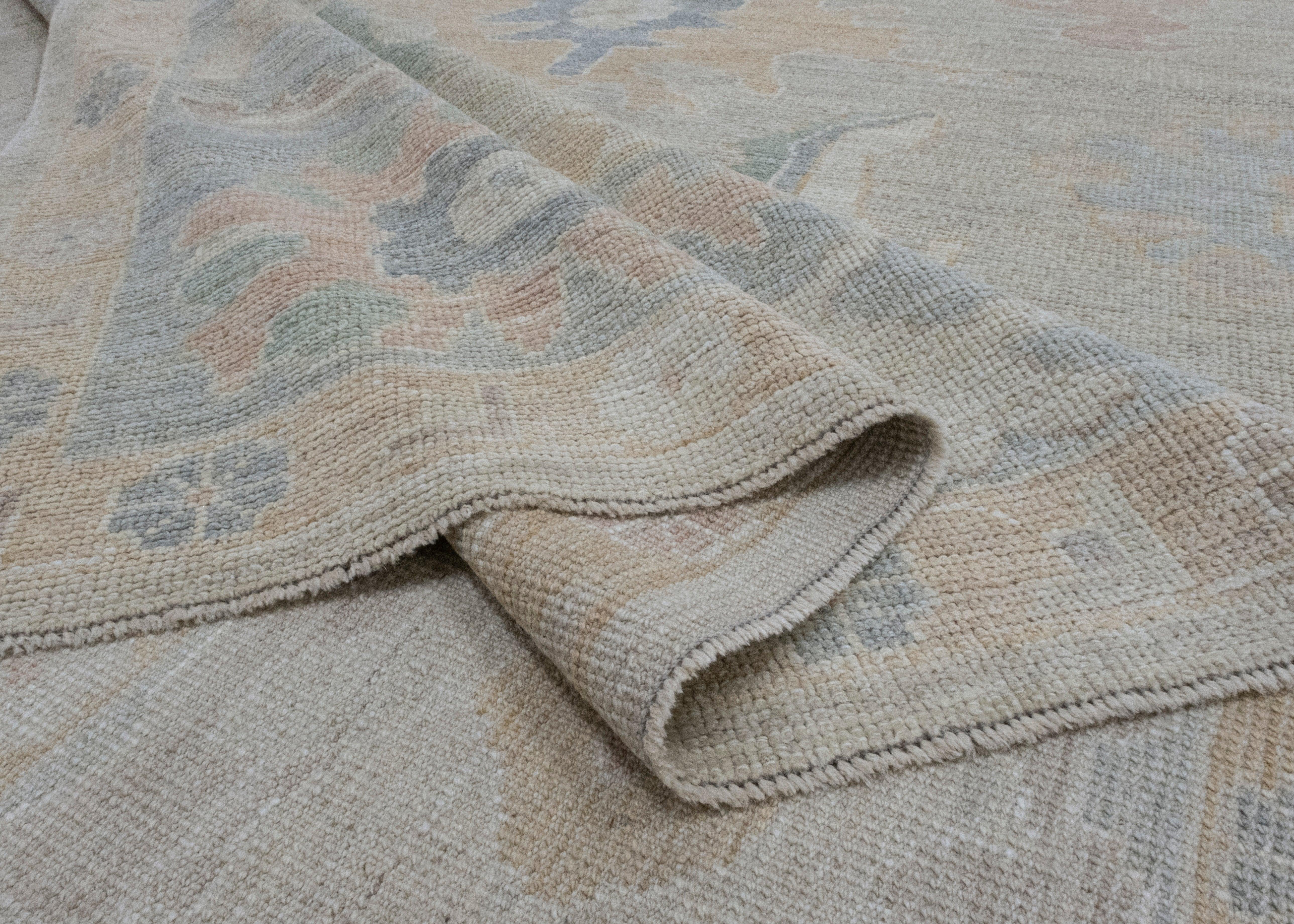 Square Turkish Oushak Rug 12'1