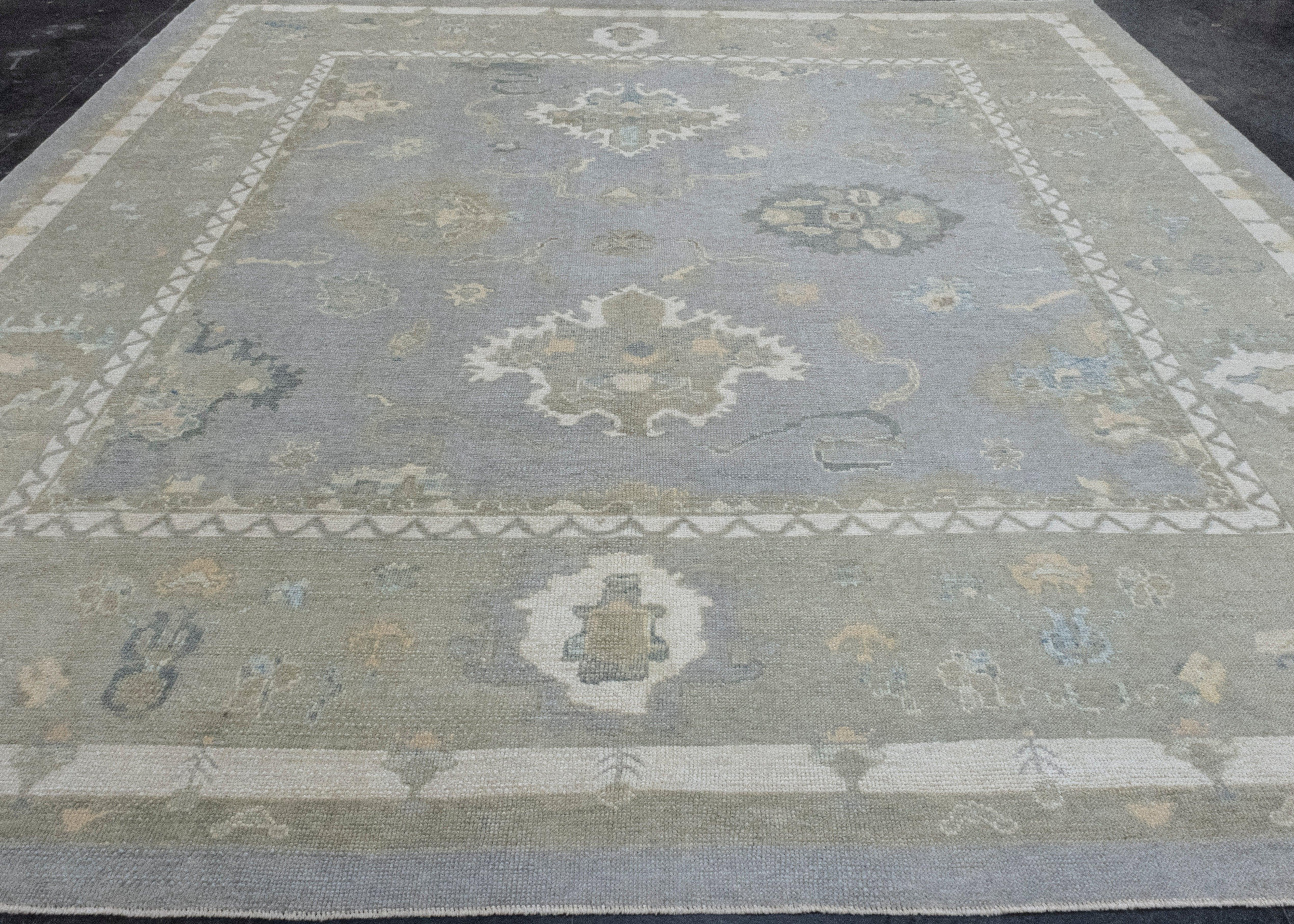 Square Turkish Oushak Rug 12'1