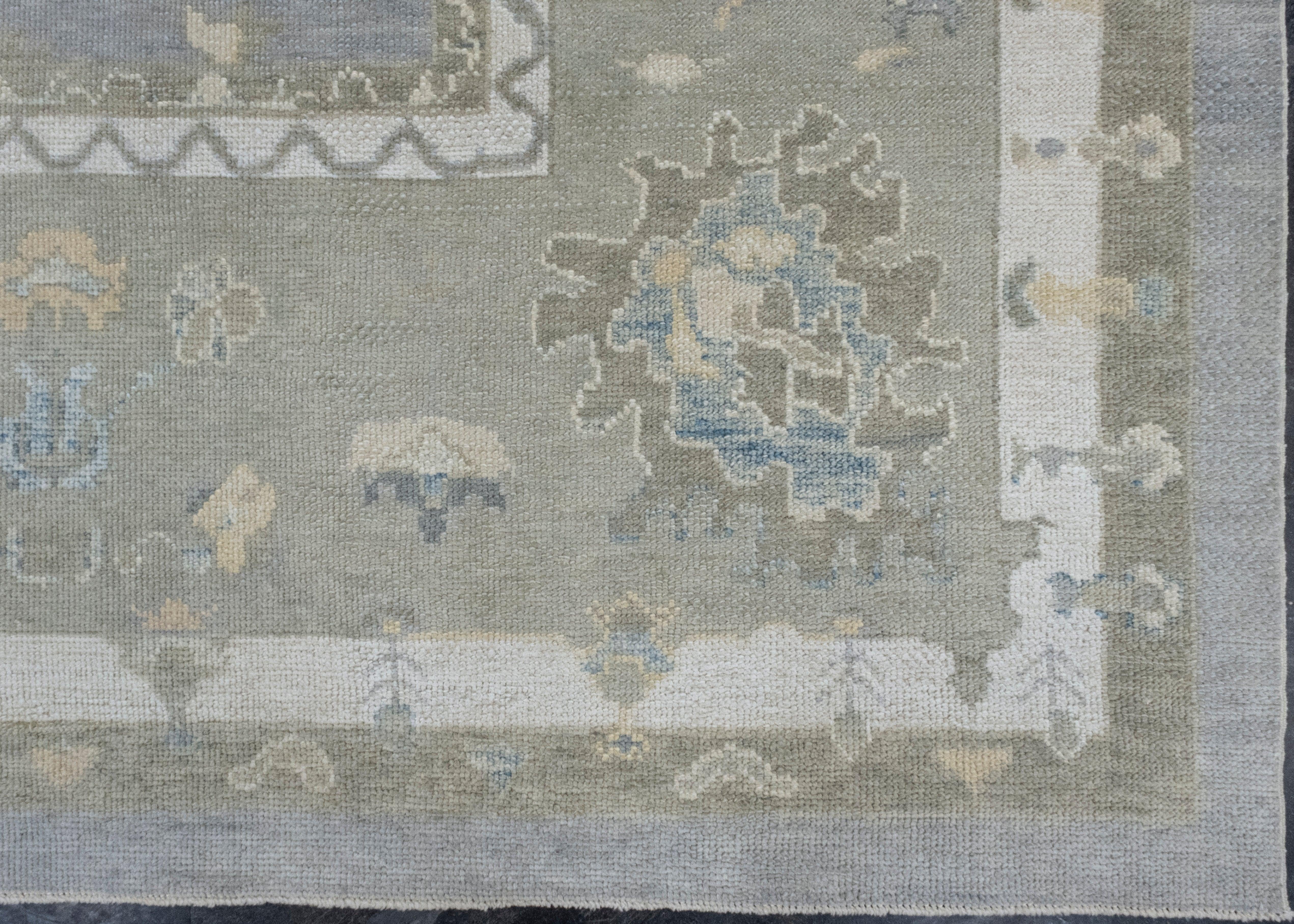 Square Turkish Oushak Rug 12'1
