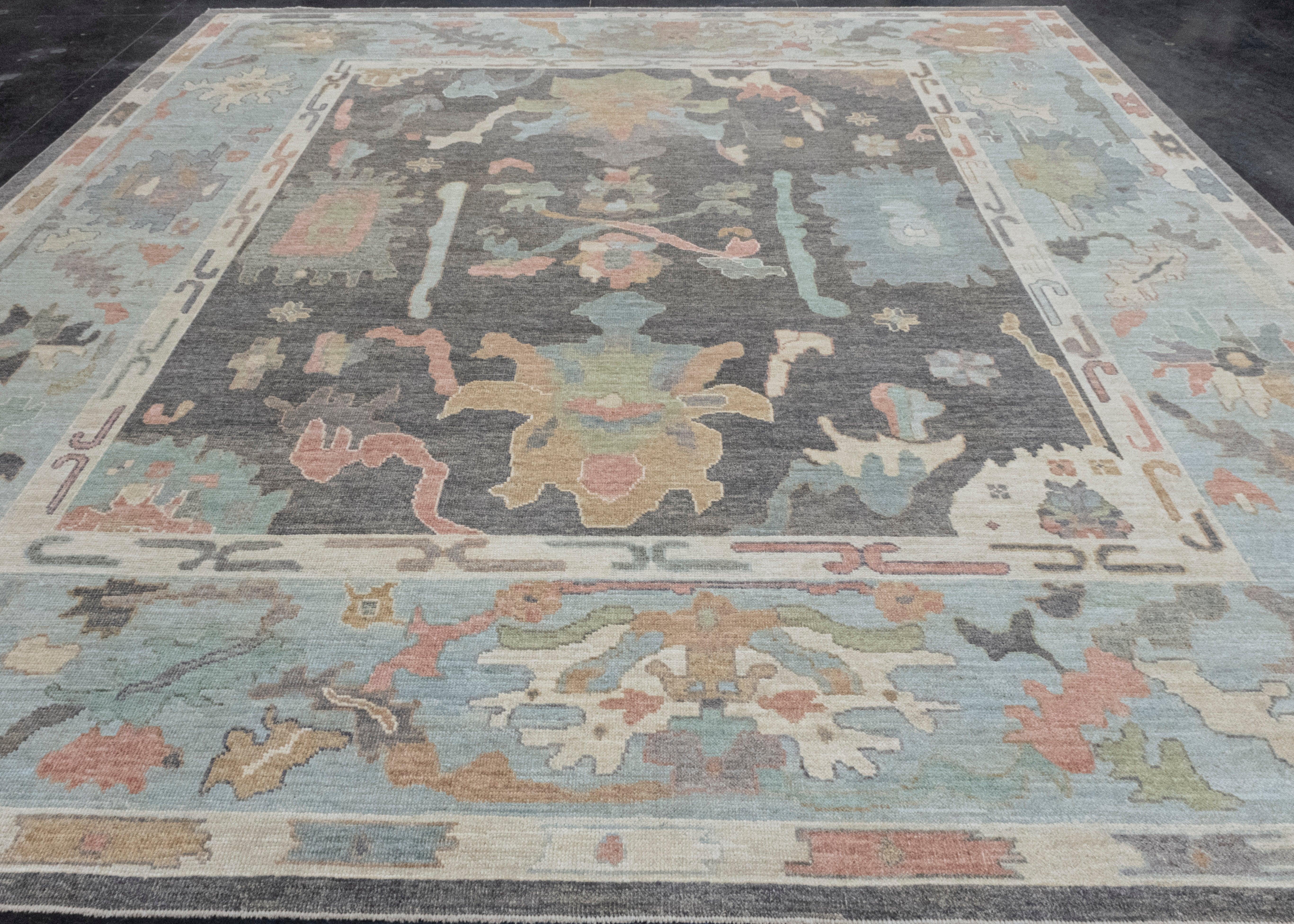 Square Turkish Oushak Rug 12'3
